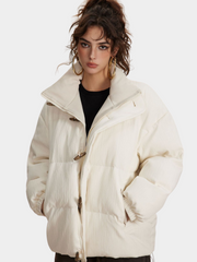 Peakrise - Women‘s Toggle Closure 90% White Duck Down Puffer Jacket GONGGAR SPORTS
