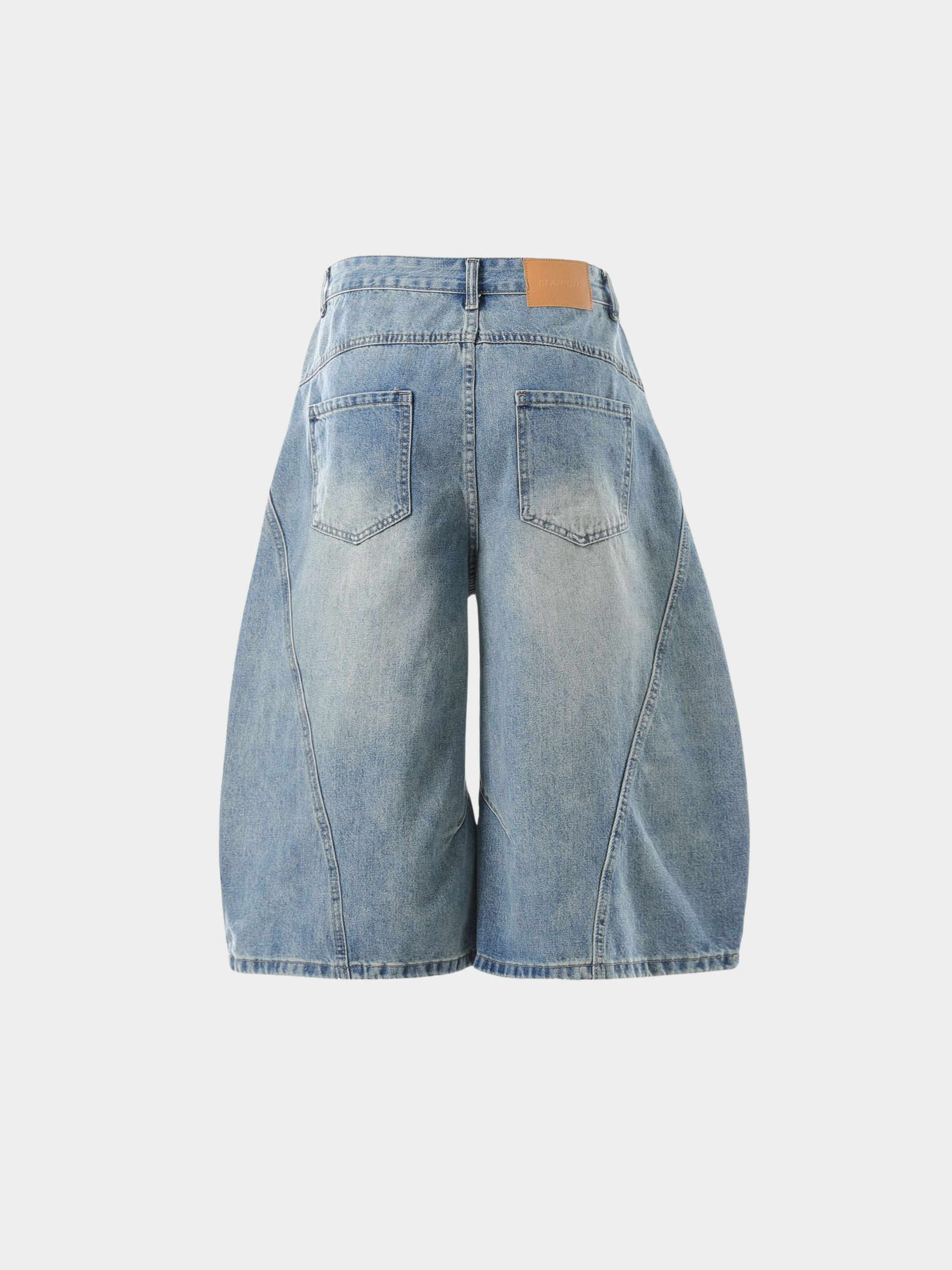 BaseTent - Men's Curved Wide-Leg 7/8 Denim Pants GONGGAR SPORTS