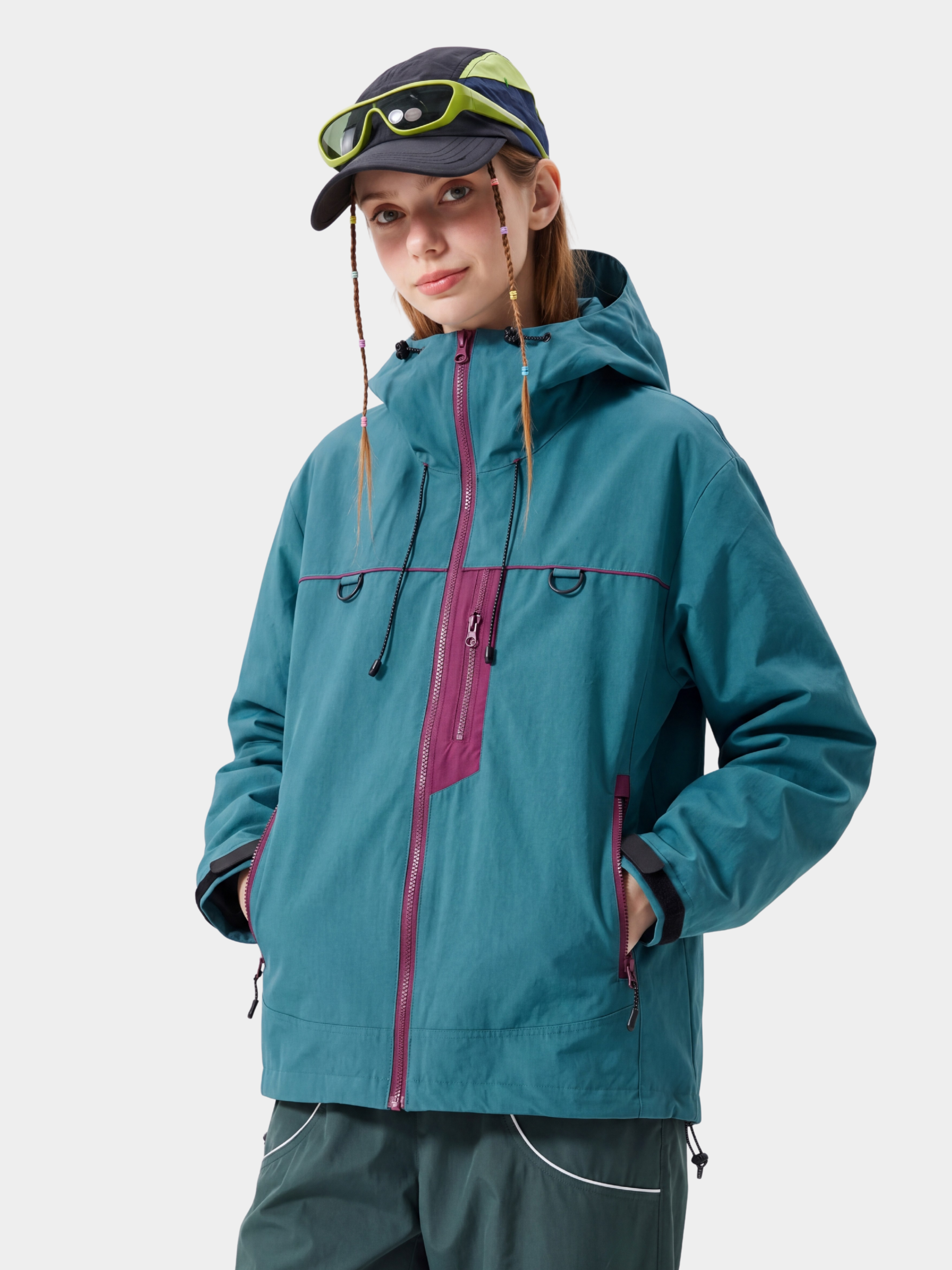 Ashgleam - Women's Water-Repellent Windproof Cropped Shell Jacket