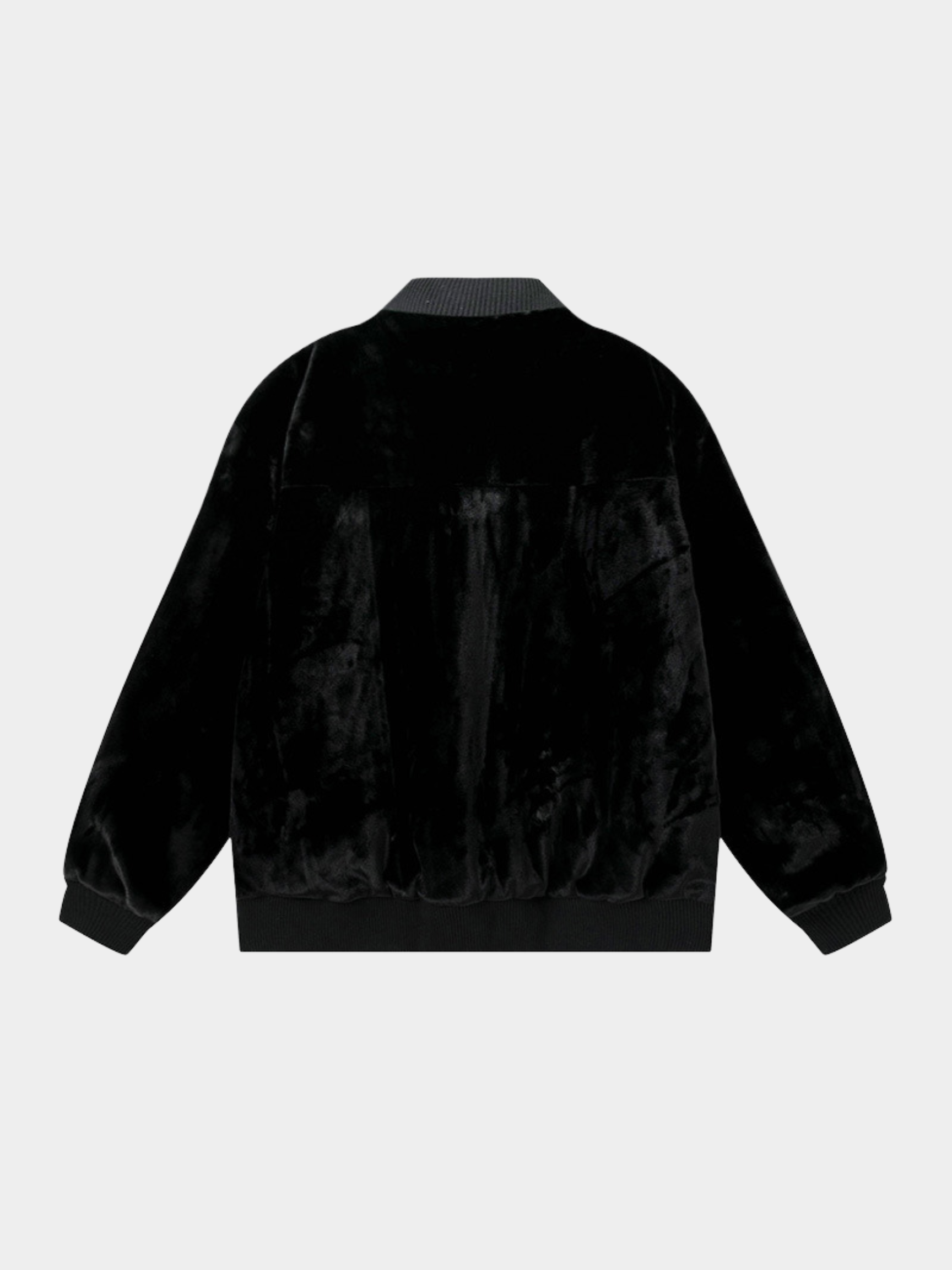 SitStool - Men's Leather Spliced Bomber Jacket GONGGAR SPORTS