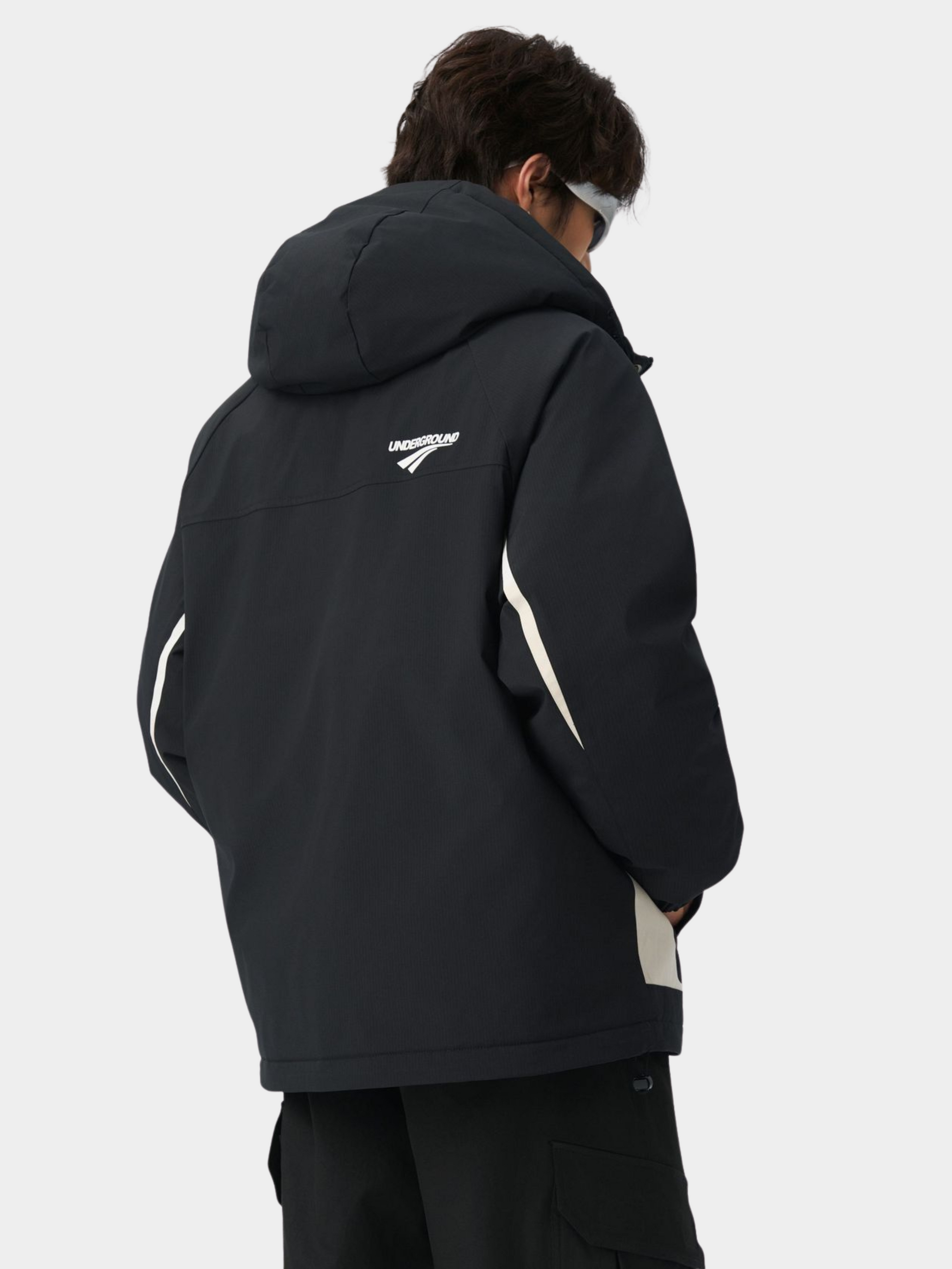 BluffPort - Unisex 90% White Duck Down Oversized Hooded Down Jacket GONGGAR SPORTS