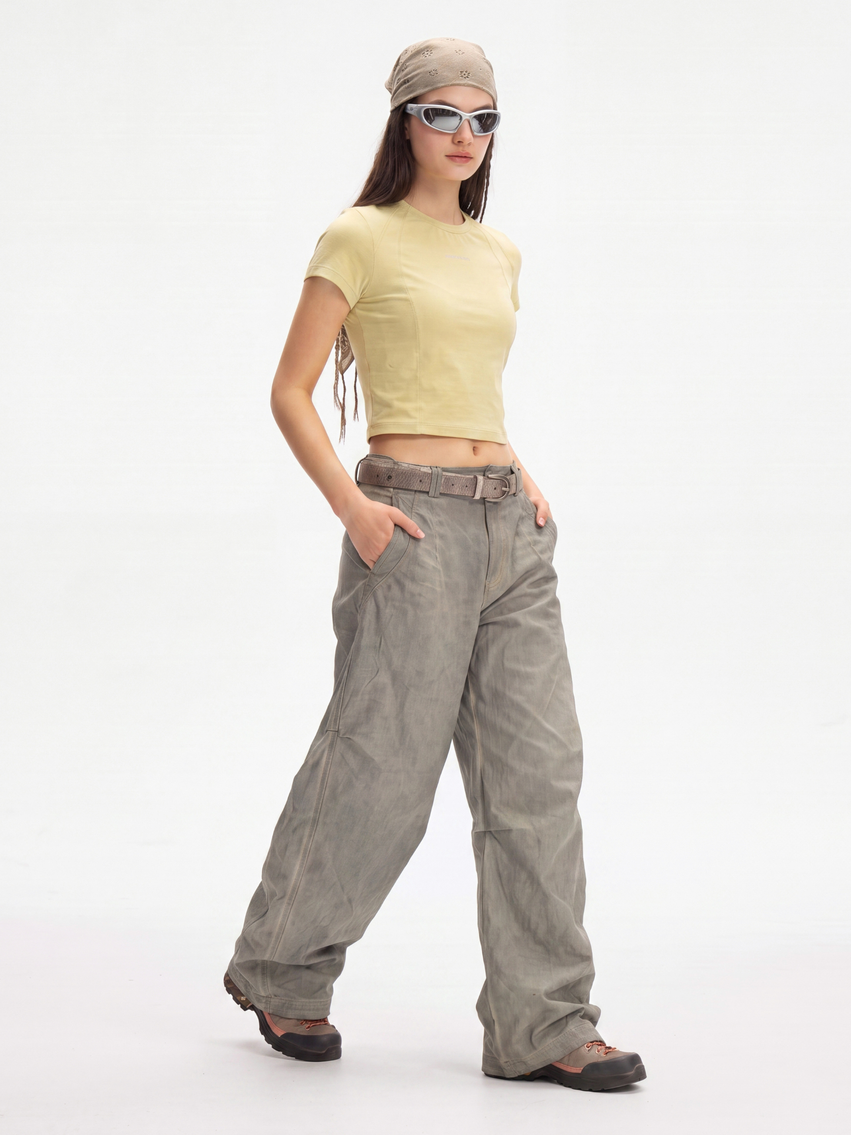KitSway - Women's UPF 50+ Vintage Wash Curved-Leg Pants