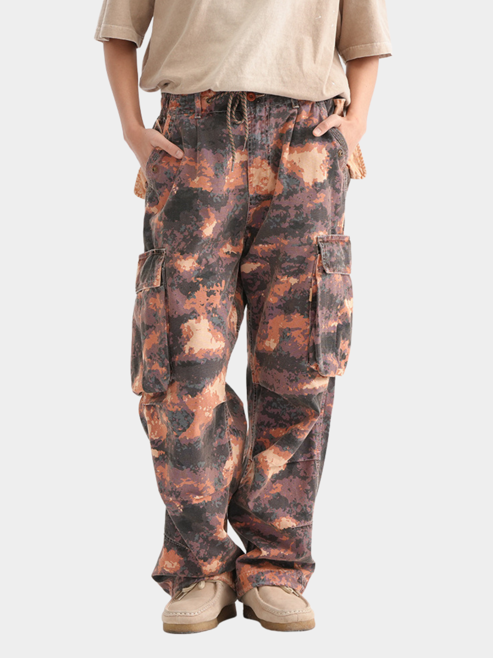 GripGlove - Men's Relaxed Fit Camo Cargo Pants GONGGAR SPORTS