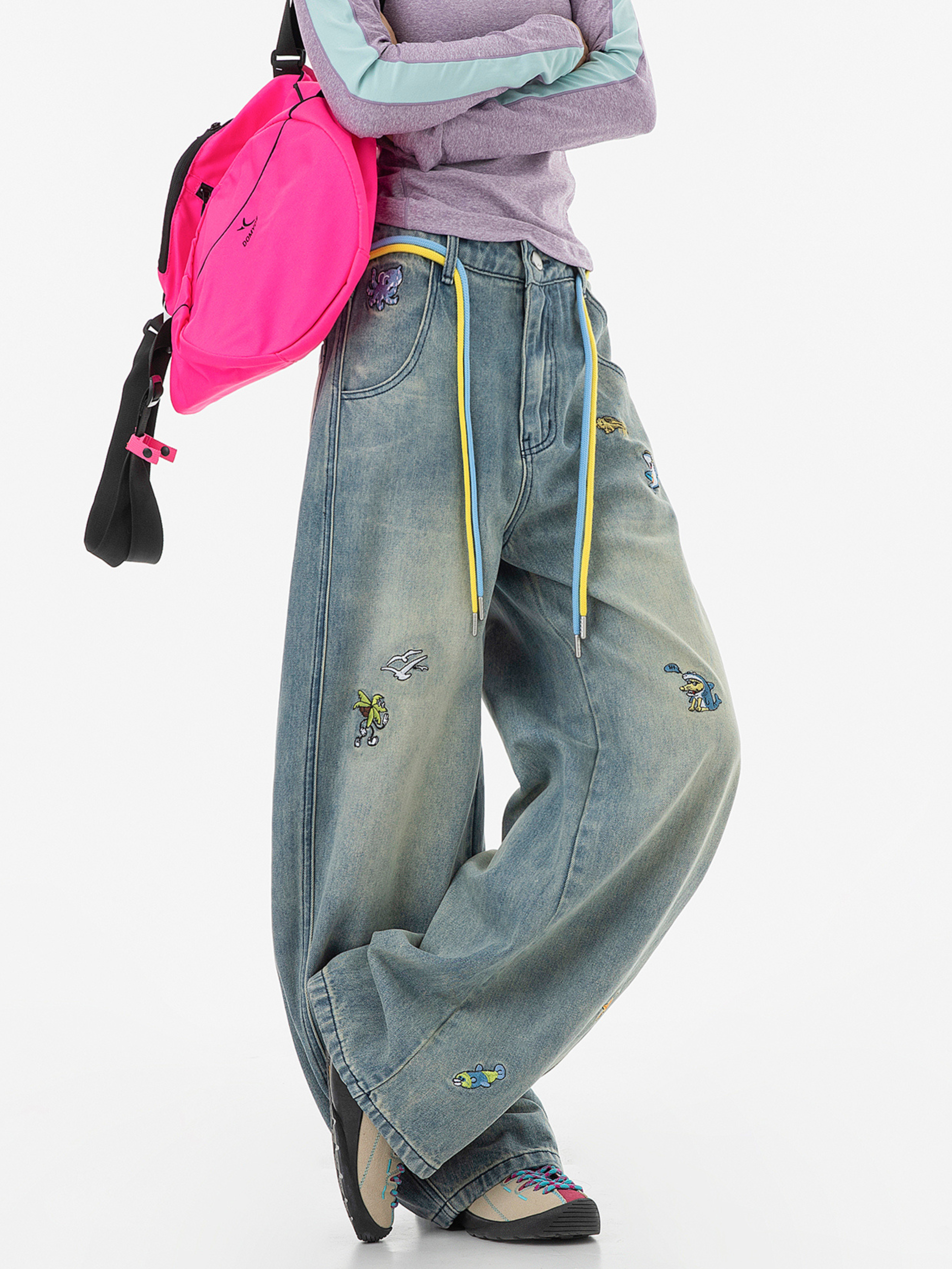 Expeditionary - Women's Playful Embroidered Straight Washed Denim Jeans