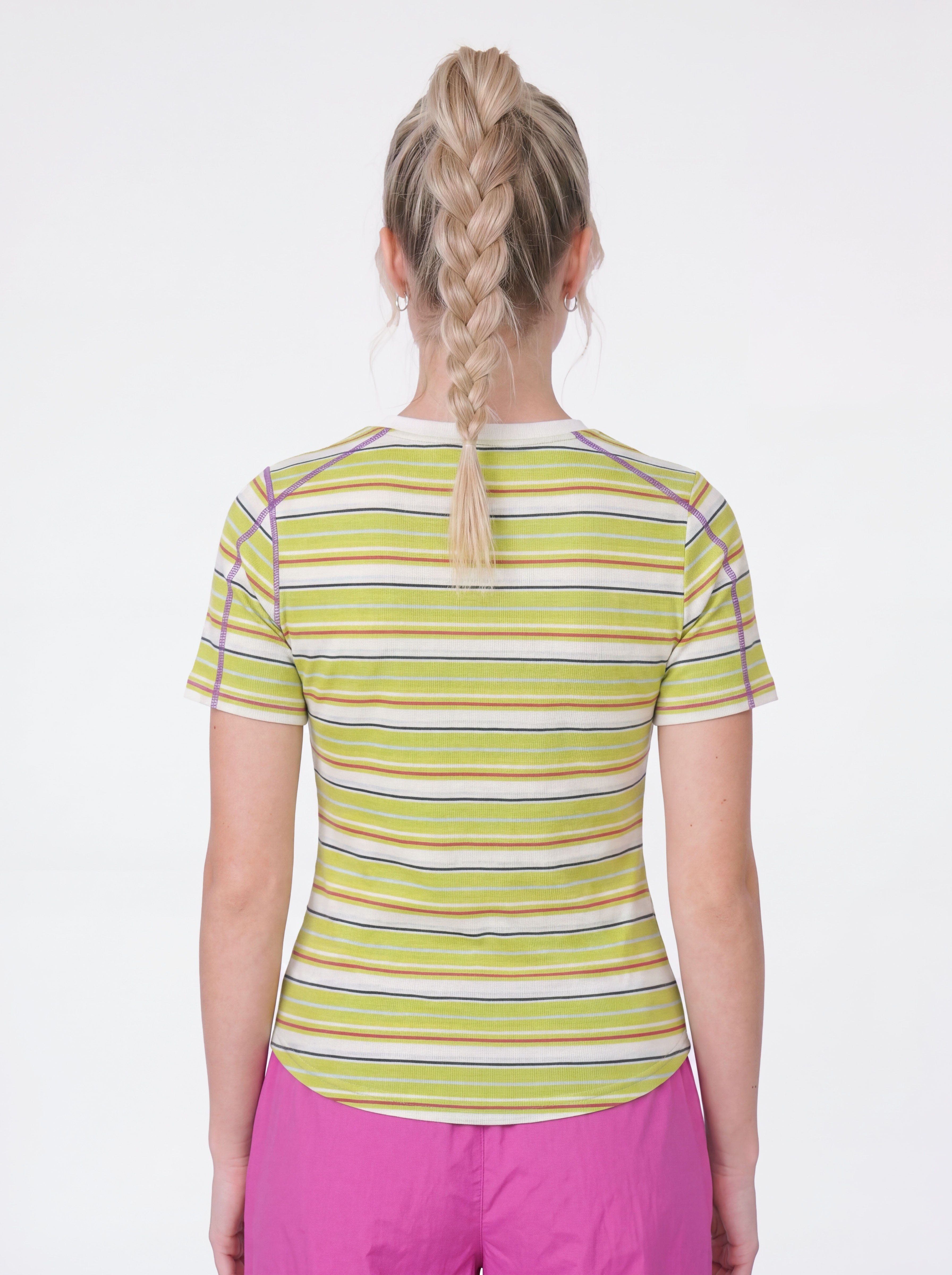Alpenglow - Women's Breathable Quick-Dry Color-Block Stripe T-Shirt