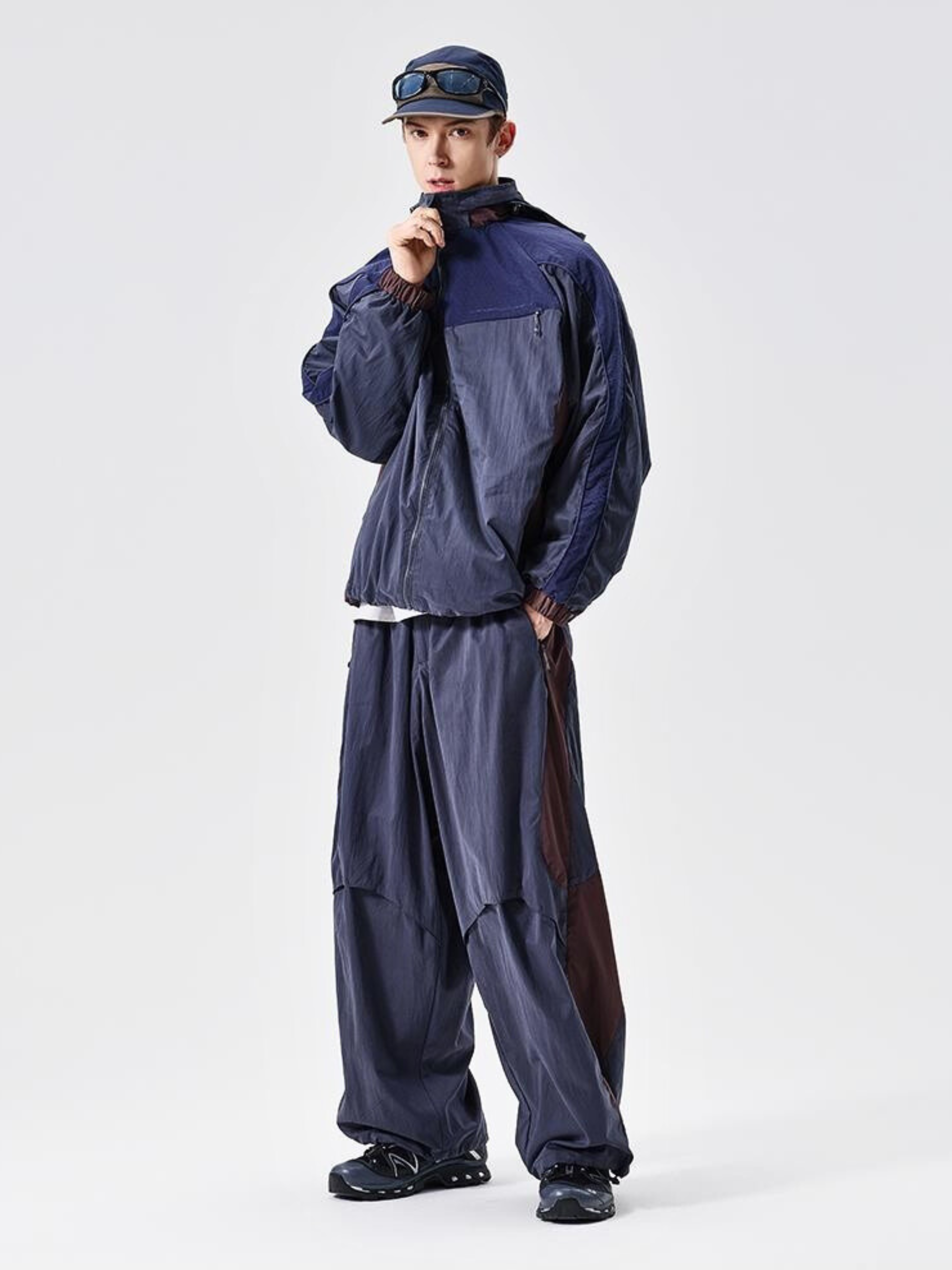 Trailmark - Unisex Colorblock Hooded Windbreaker Jacket