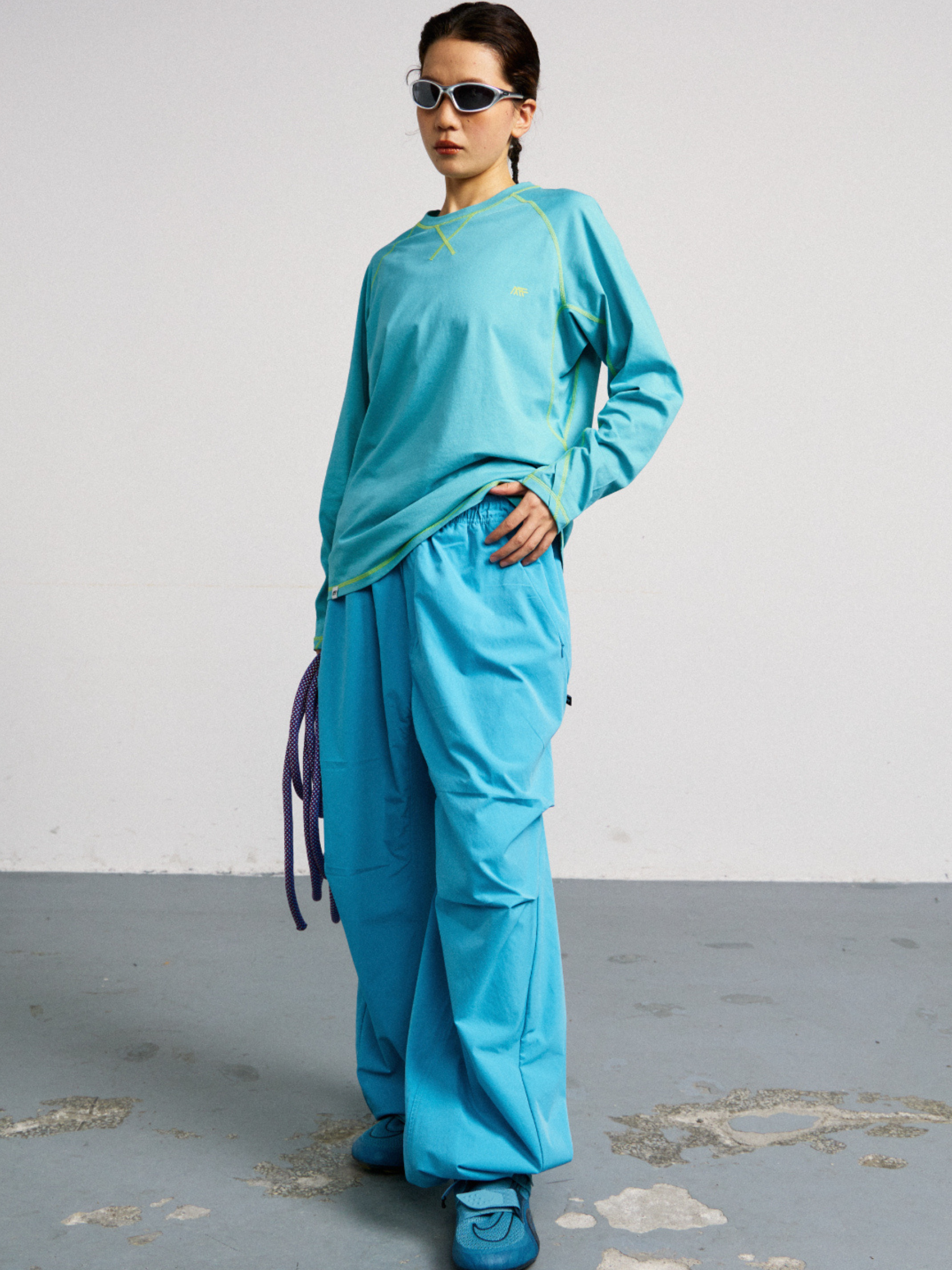 Echofall - Unisex Dopamine-Toned Curved Utility Pants with Hidden Pockets