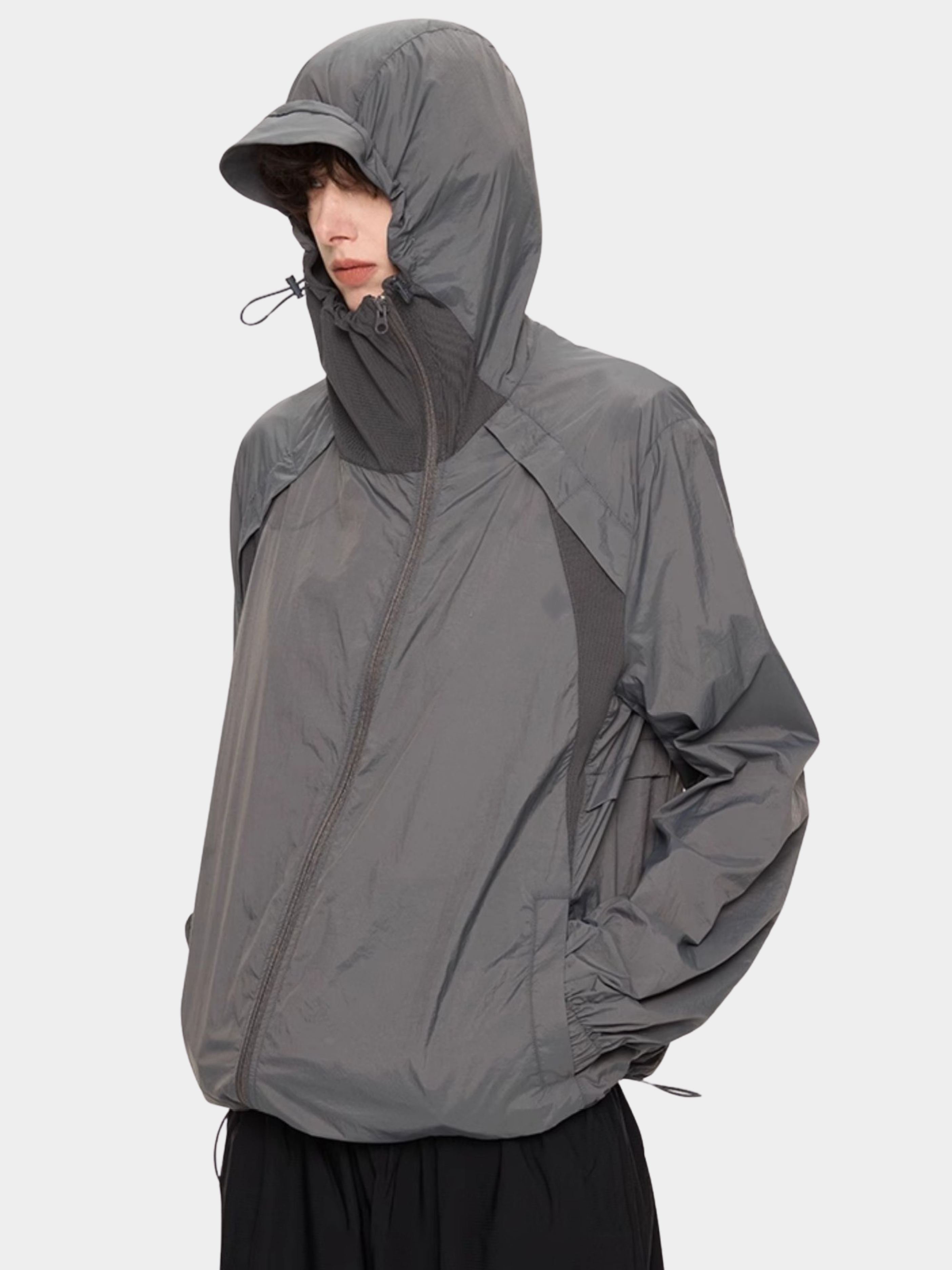 DustBase - Unisex UPF50+ Asymmetrical Zipper Antibacterial Jacket