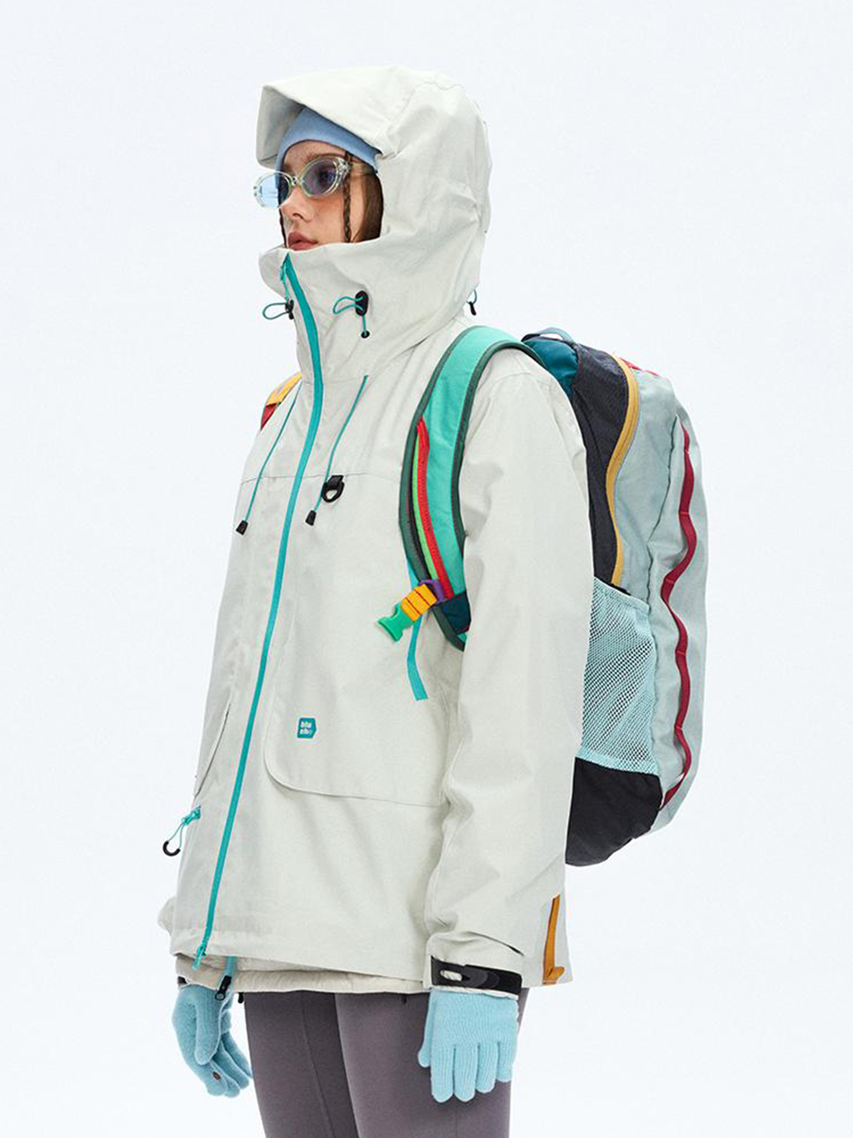 Emberpike - Color-Block Water-Repellent Adjustable Utility Jacket