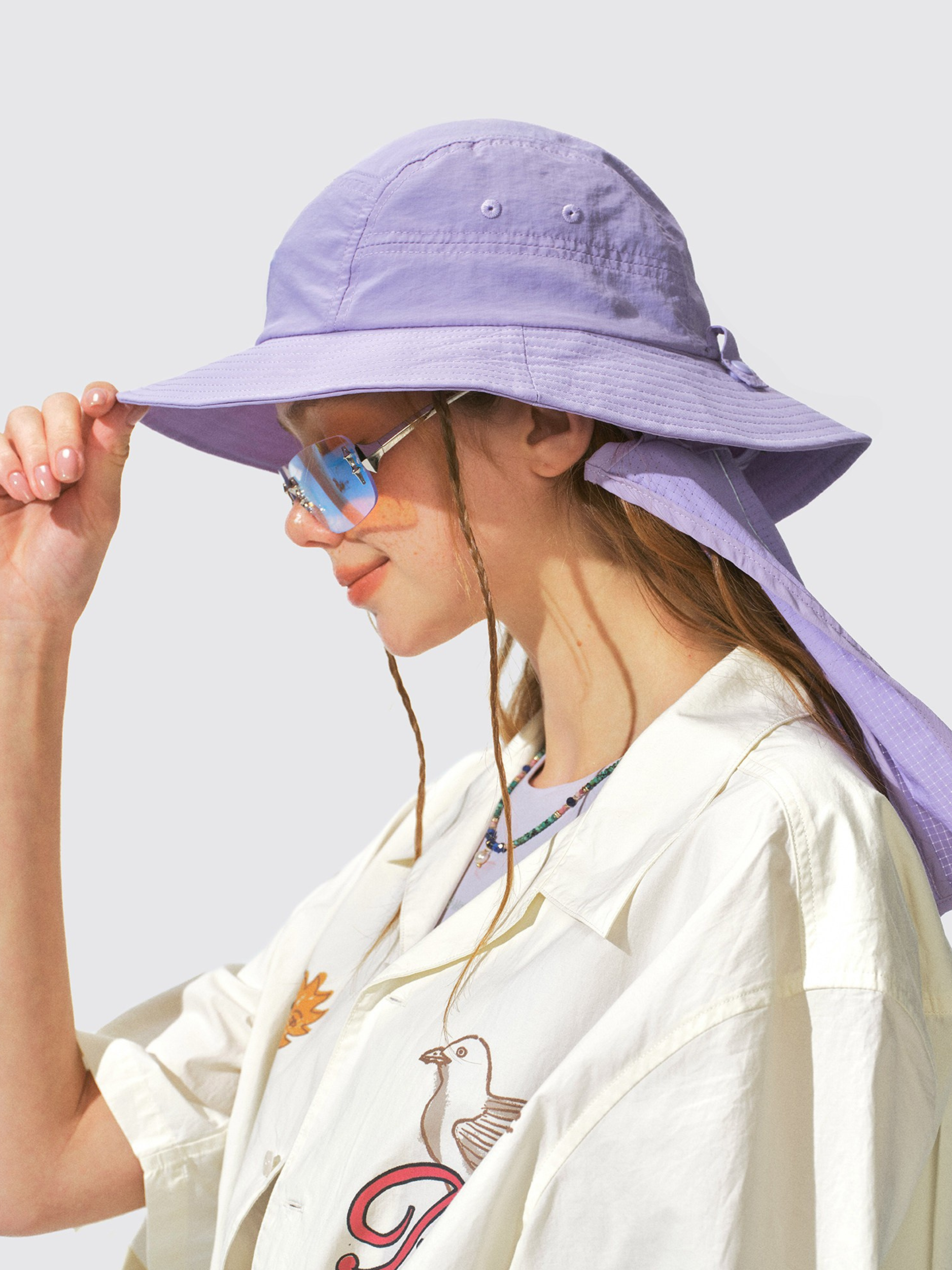 Driftclaw - UV Protection Detachable Neck Sun Flap Outdoor Bucket Hat