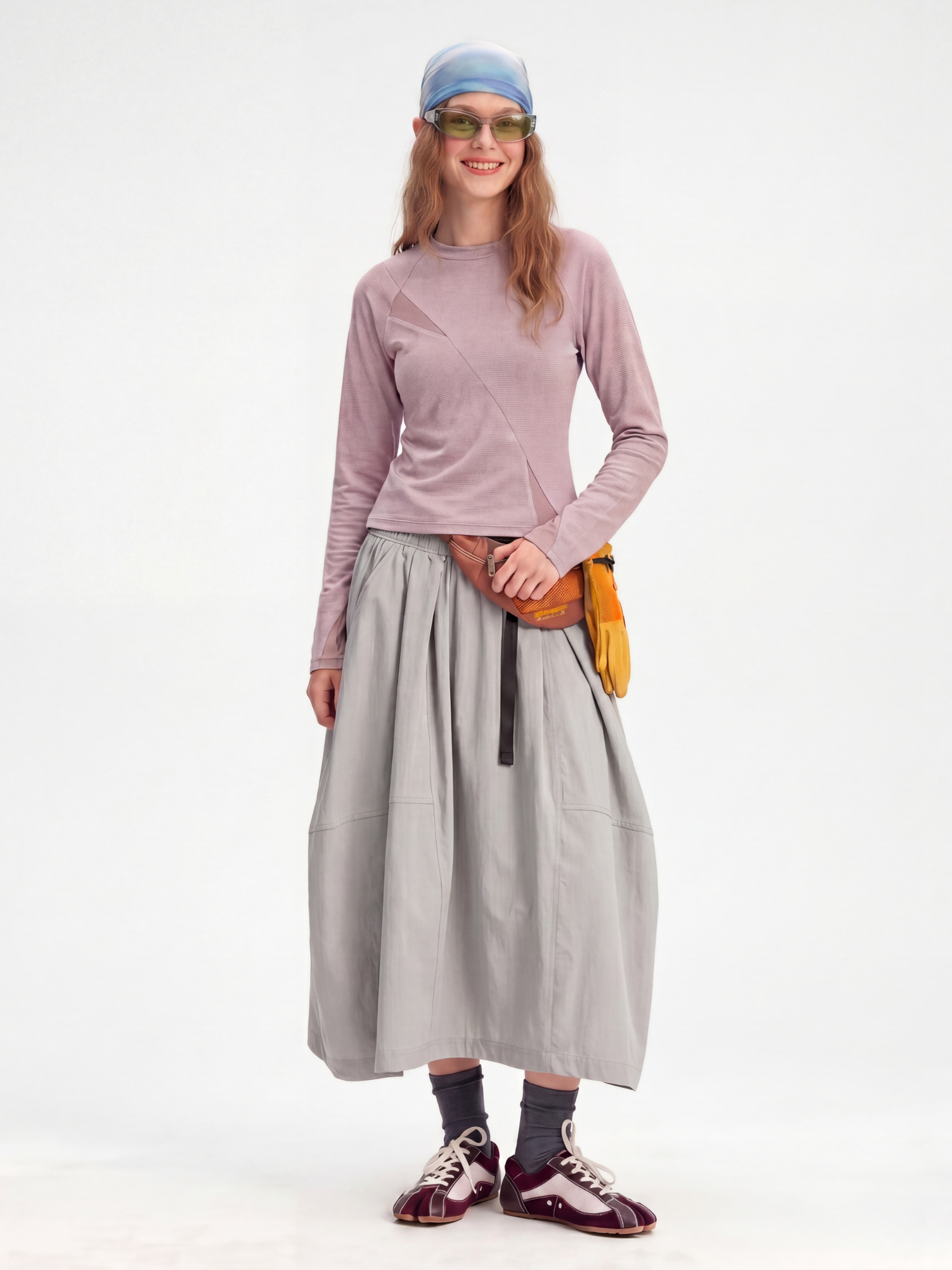 LightLull - Women's UPF50+ Quick-Dry Utility Belt Midi Skirt