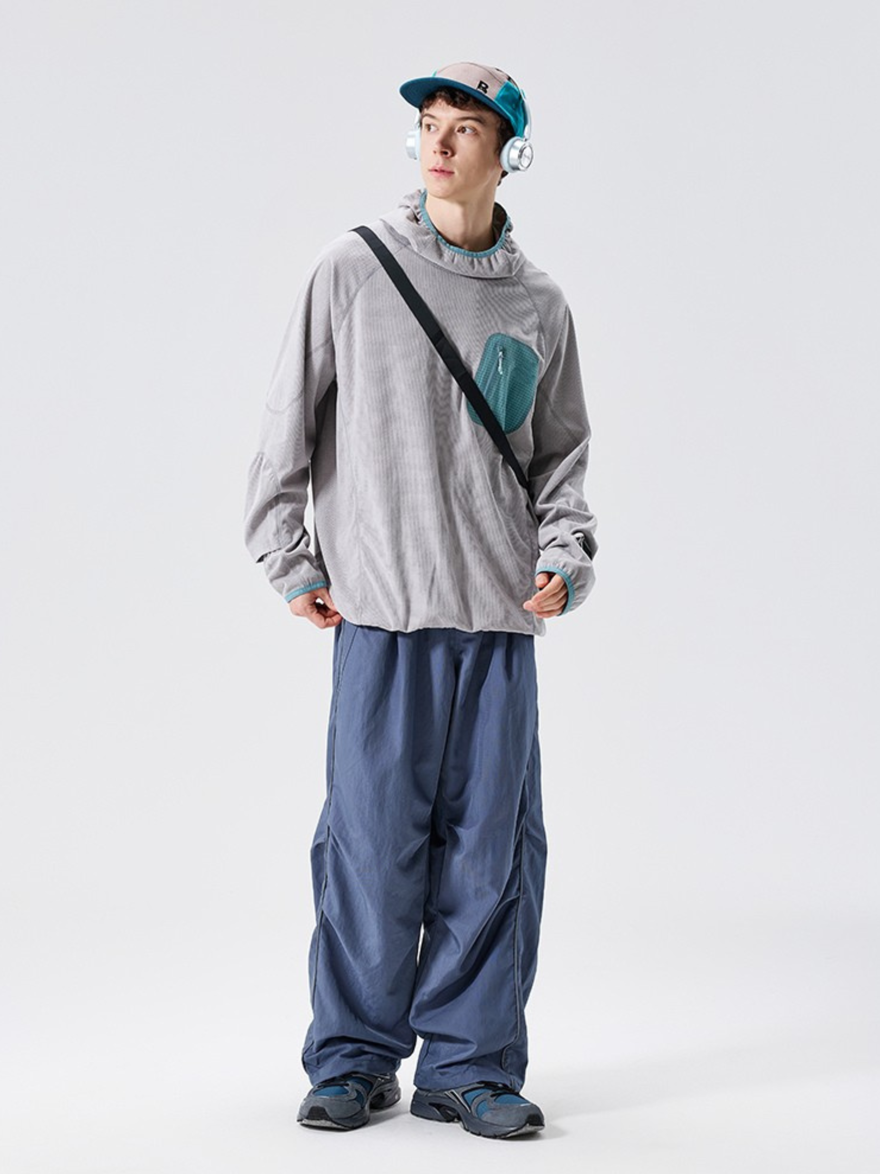 Crag - Unisex Moisture-Wicking High Neck Hoodie Base Layer