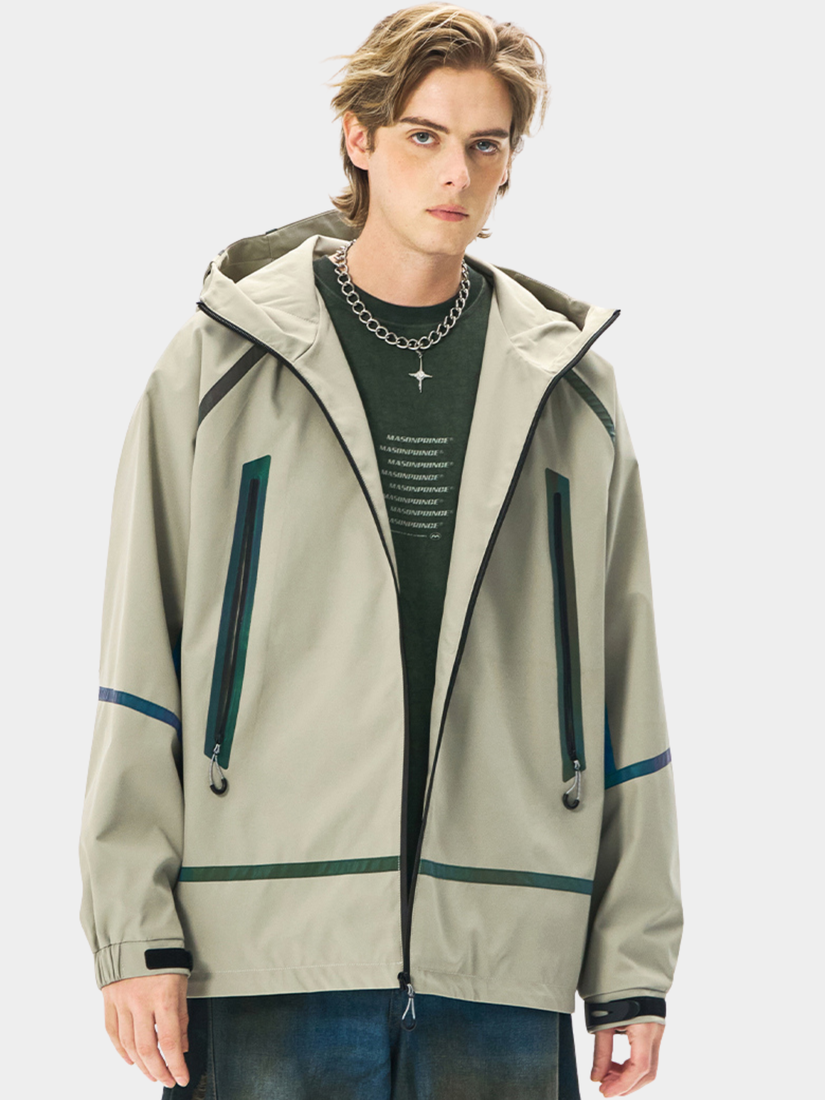 CougarBoard - Unisex Loose Fit Reflective Hooded Utility Jacket