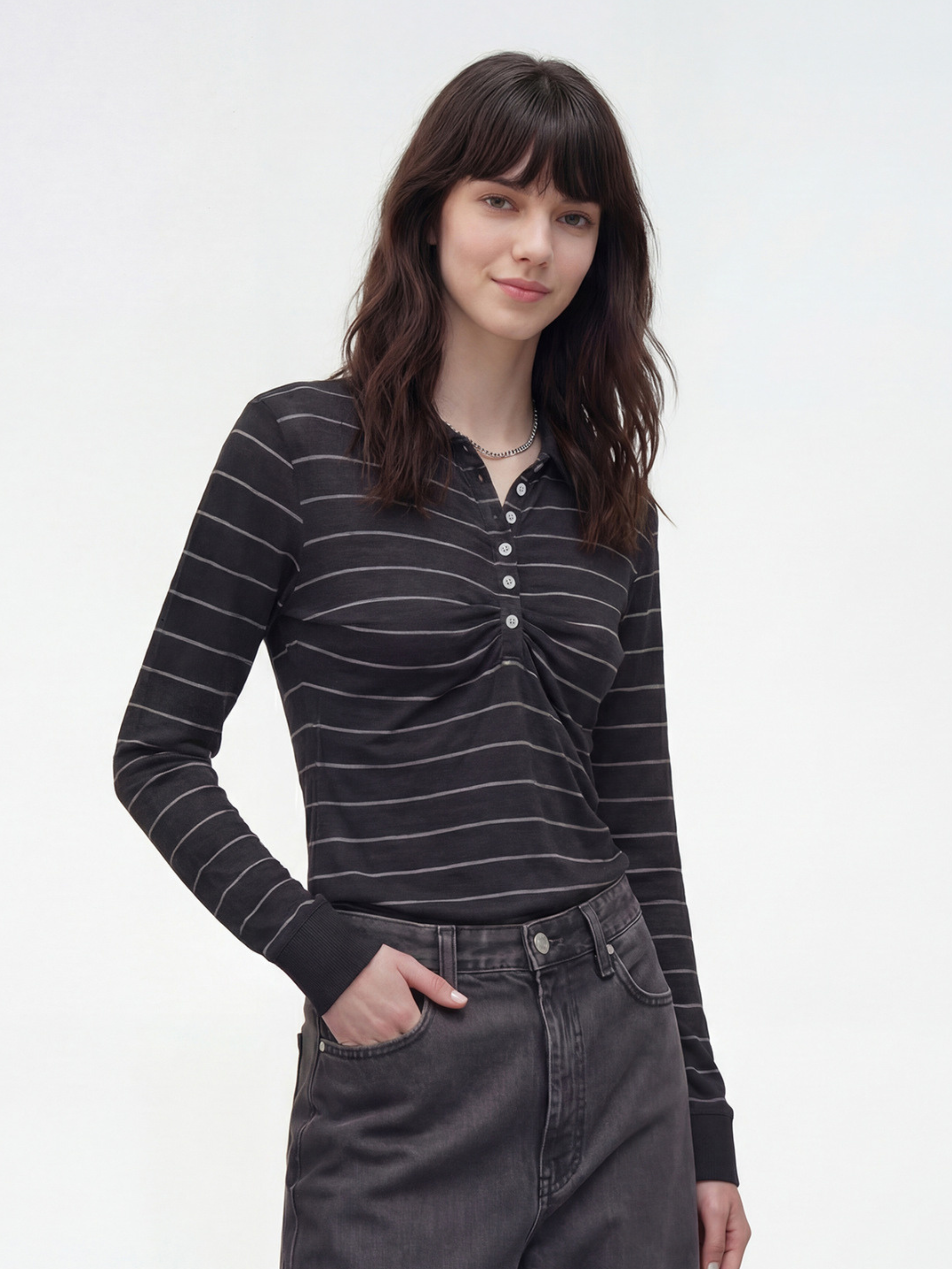 Ironwhisper - Women's Slim-Fit Long Sleeve Polo Shirt