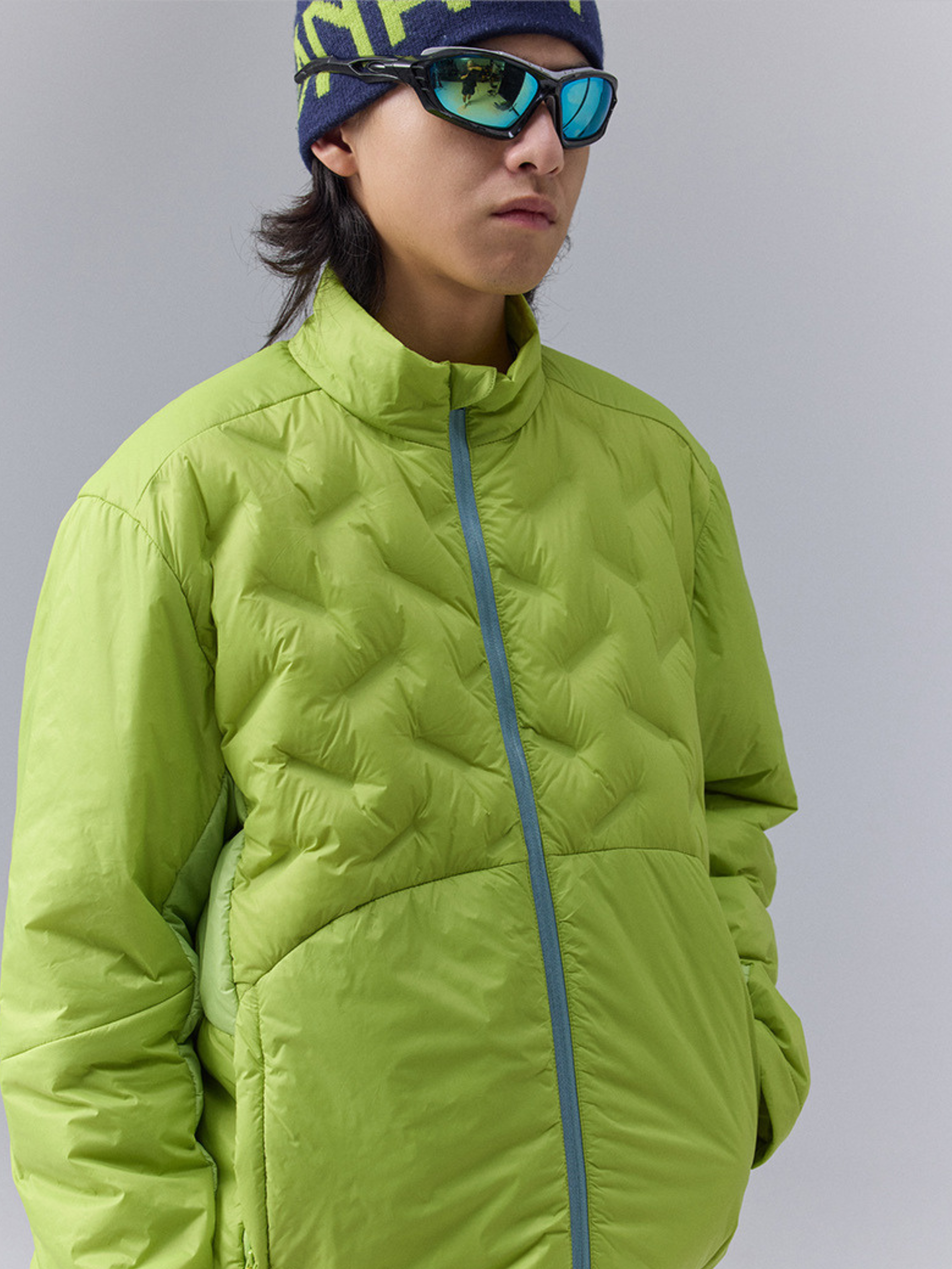 DryBench - Unisex Spliced Collar Outdoor Down Jacket