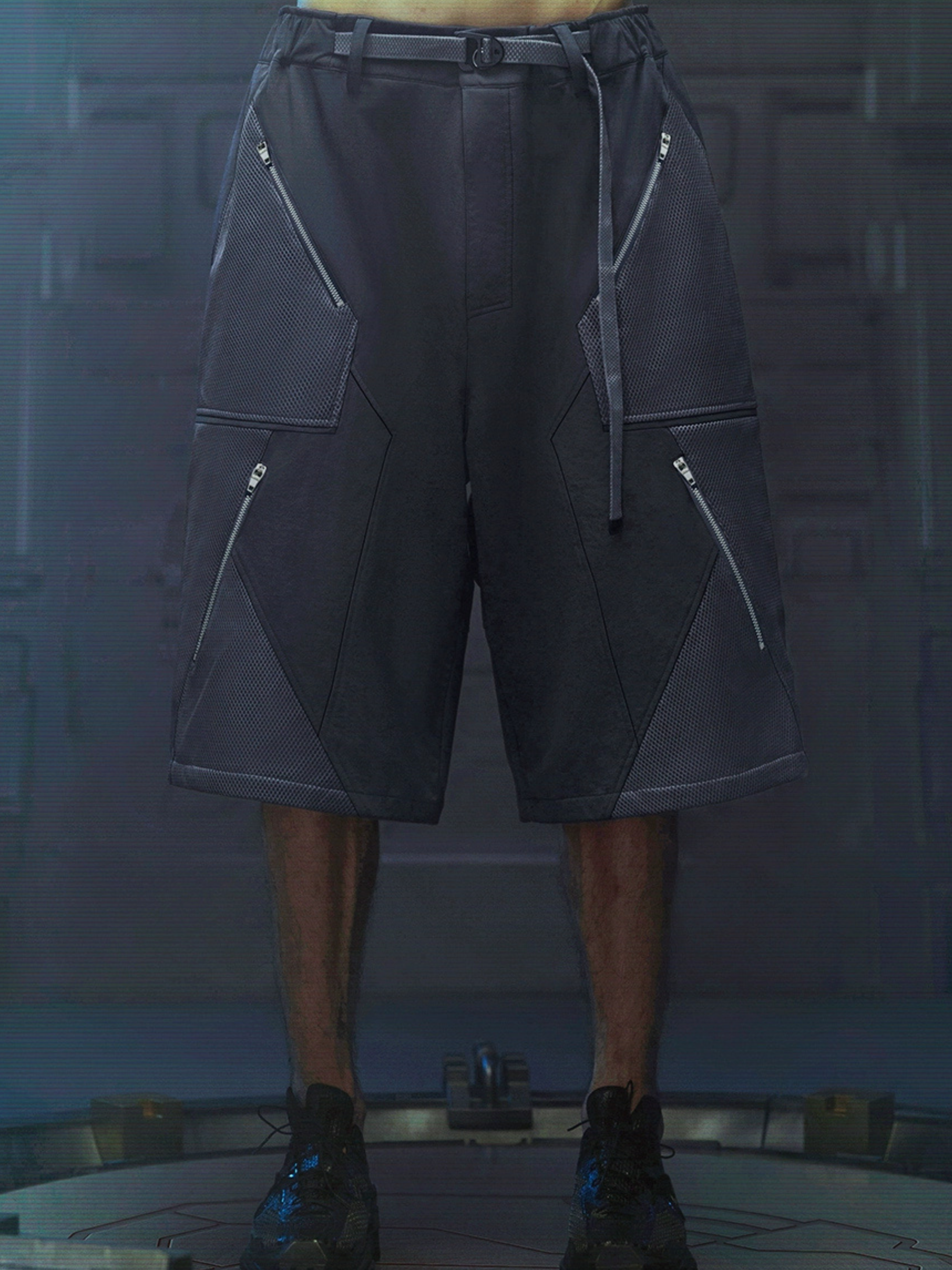 BlazeFlask - Men's Cyberpunk Loose Shorts GONGGAR SPORTS