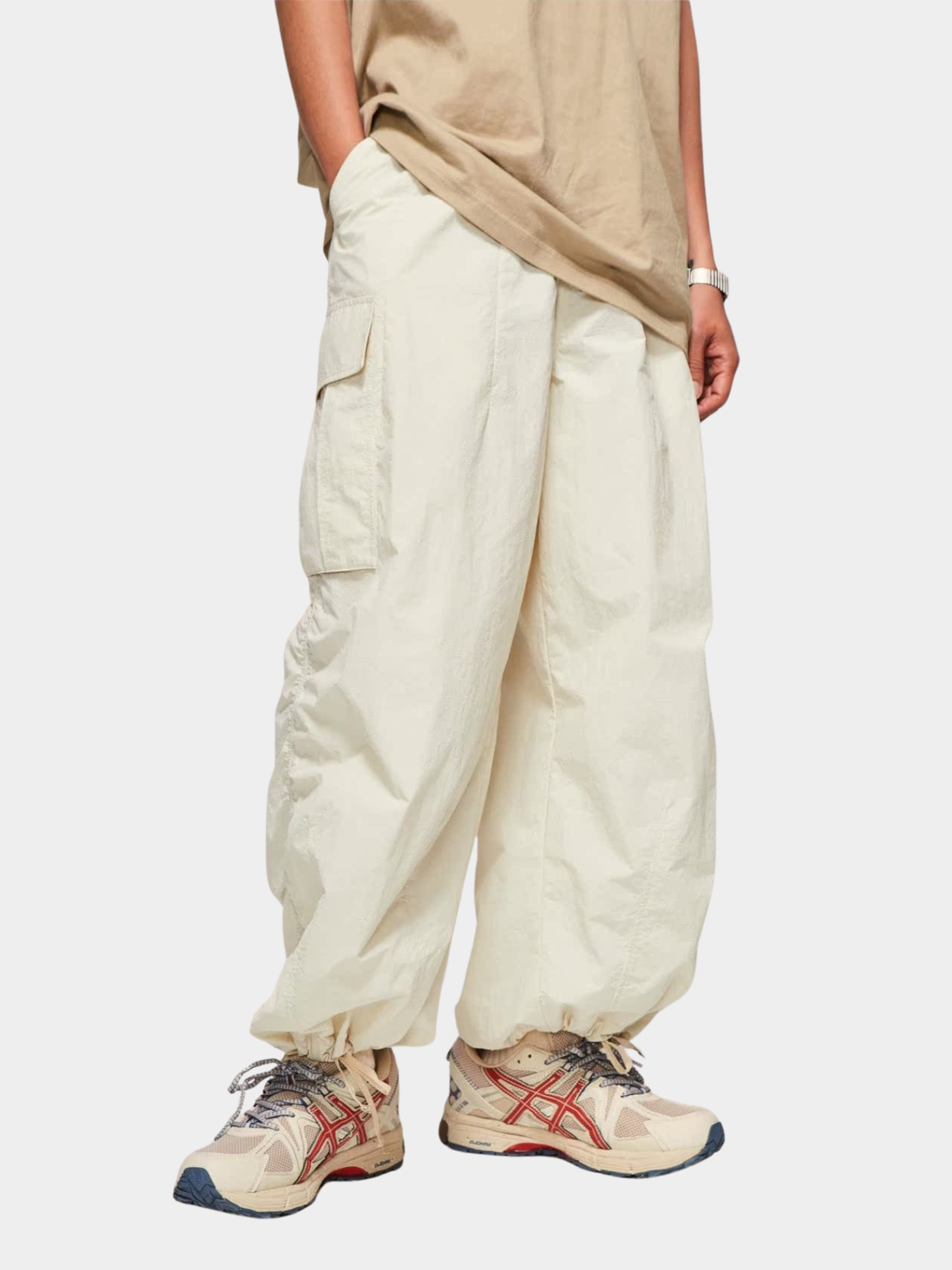 FireChair - Unisex Plaid Loose-Fit Utility Wide-Leg Pants