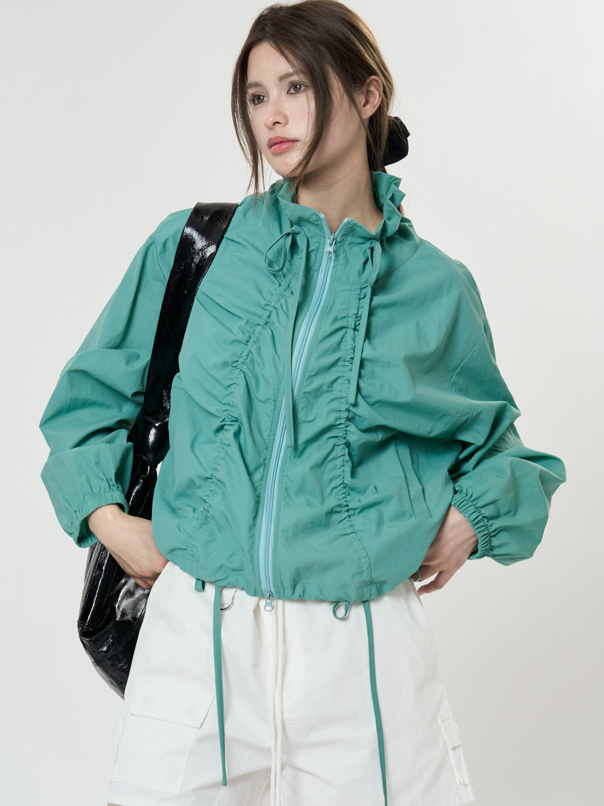OwlTop - Women's Side Drawstring Ruched Lightweight Breathable Sun Jacket GONGGAR SPORTS