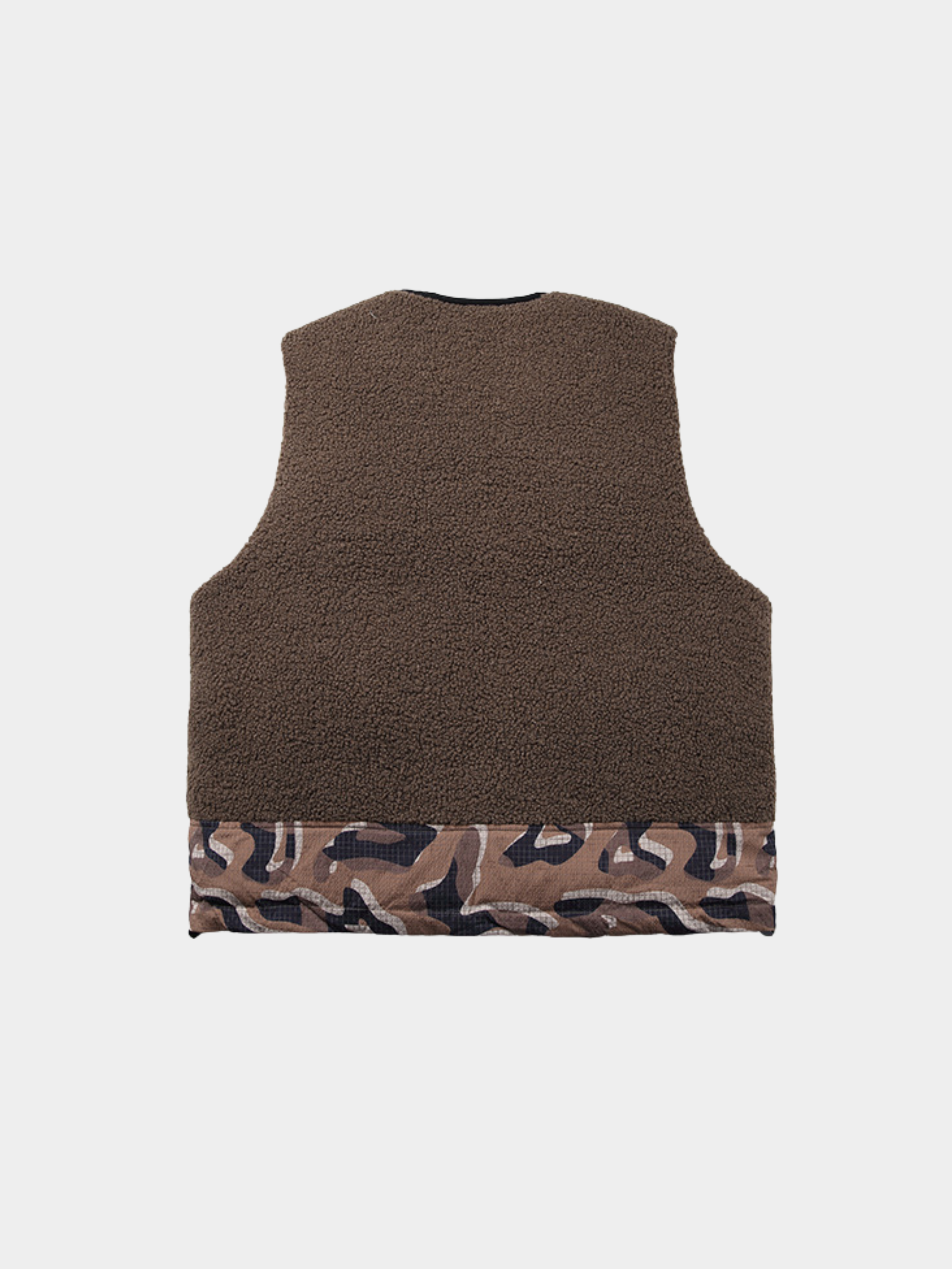 HeatClip - Men's Camouflage Pocket Contrast Sherpa Down Vest