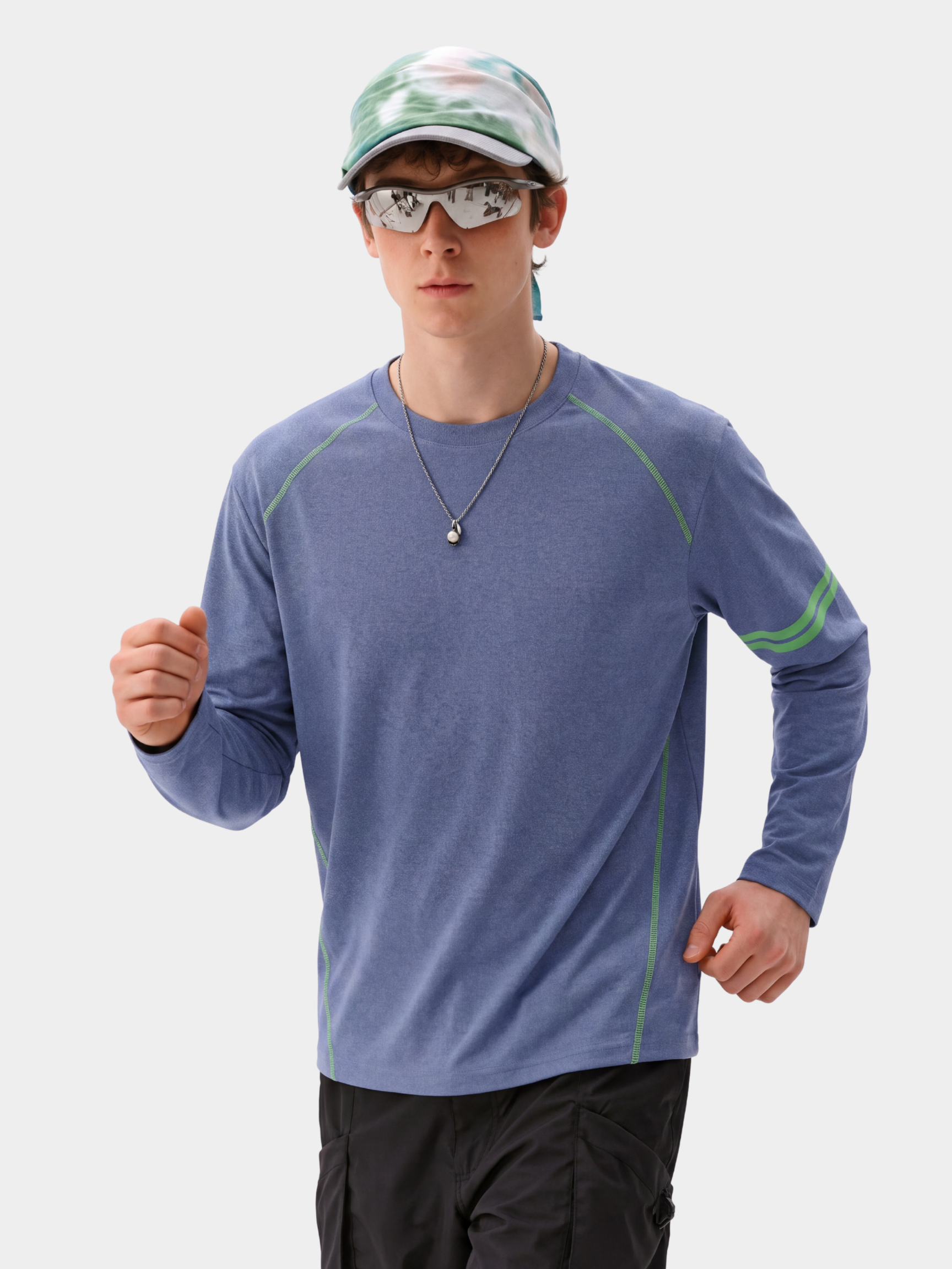 QuietMove - Unisex Crew Neck Long Sleeve Athletic T-Shirt