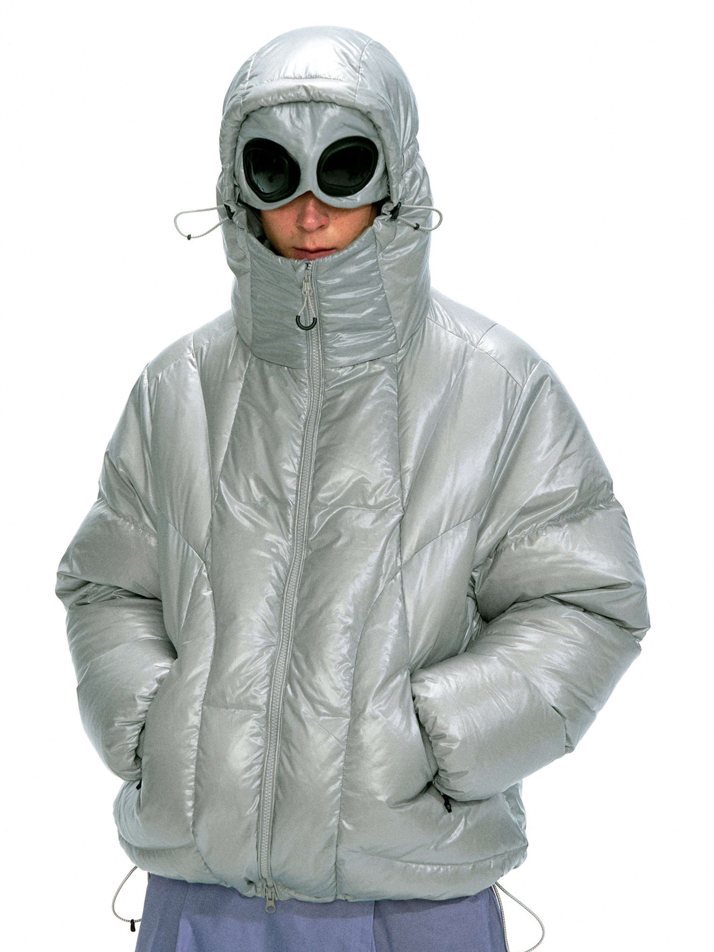 CampClip - Men's 90% White Duck Down Detachable Goggle Mask Jacket