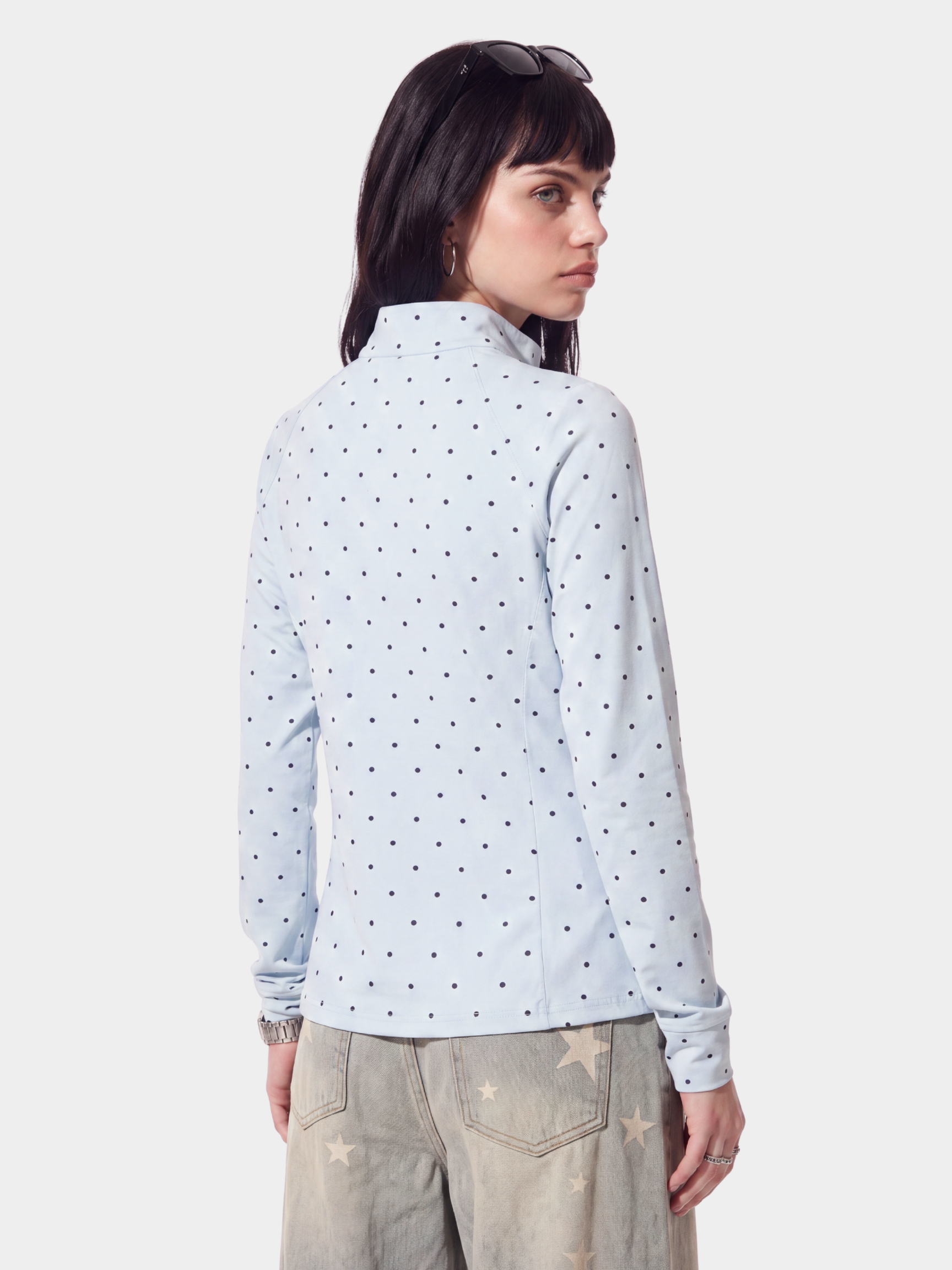 PolkaVeil - Women's UPF 50+ Polka Dot Fitted Sun Protection Jacket