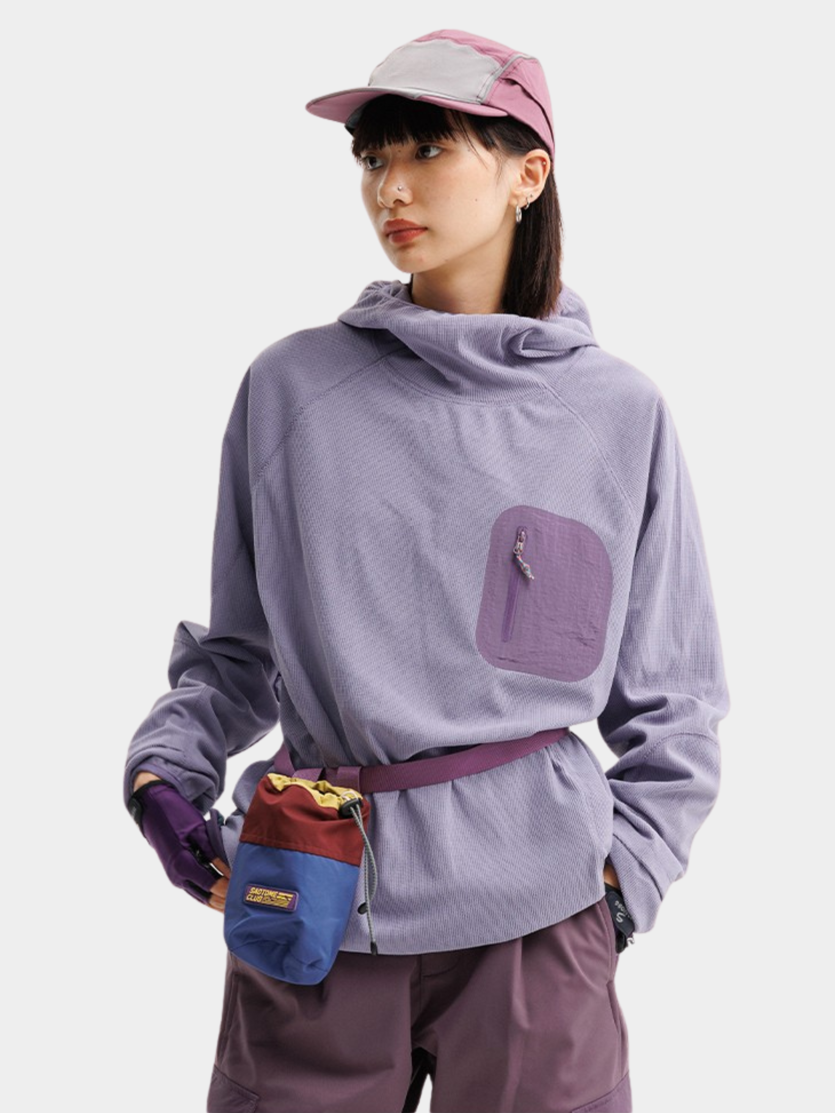 Crag - Unisex Moisture-Wicking High Neck Hoodie Base Layer