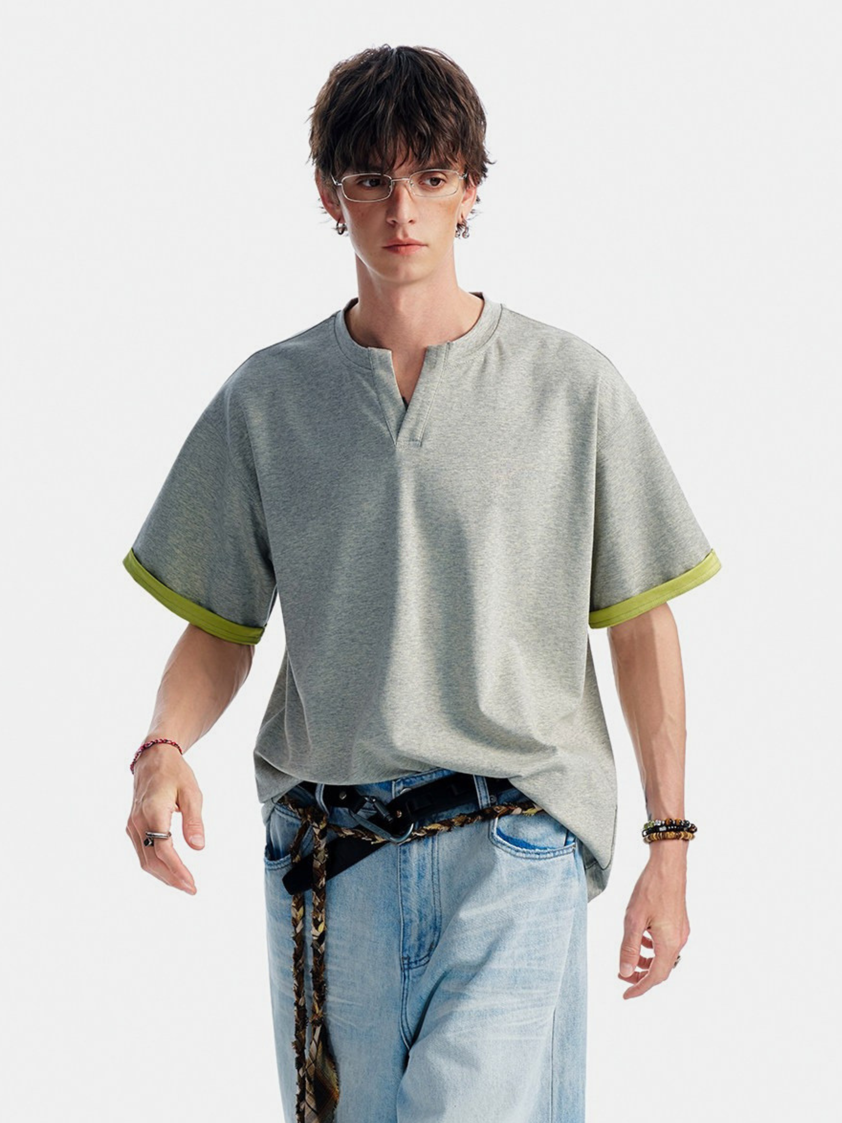 Thunderridge - Men's Layered Crew Neck T-Shirt