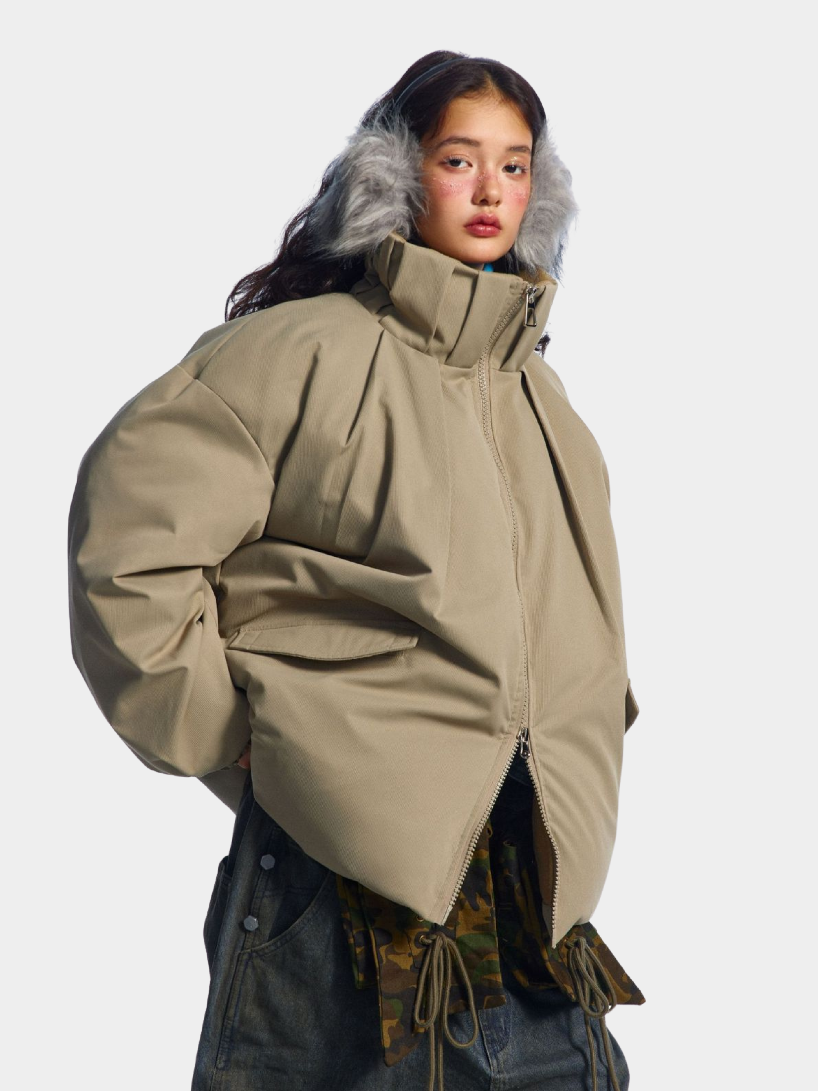 ShadowNest - Women's Oversized Stand Collar Padded Jacket