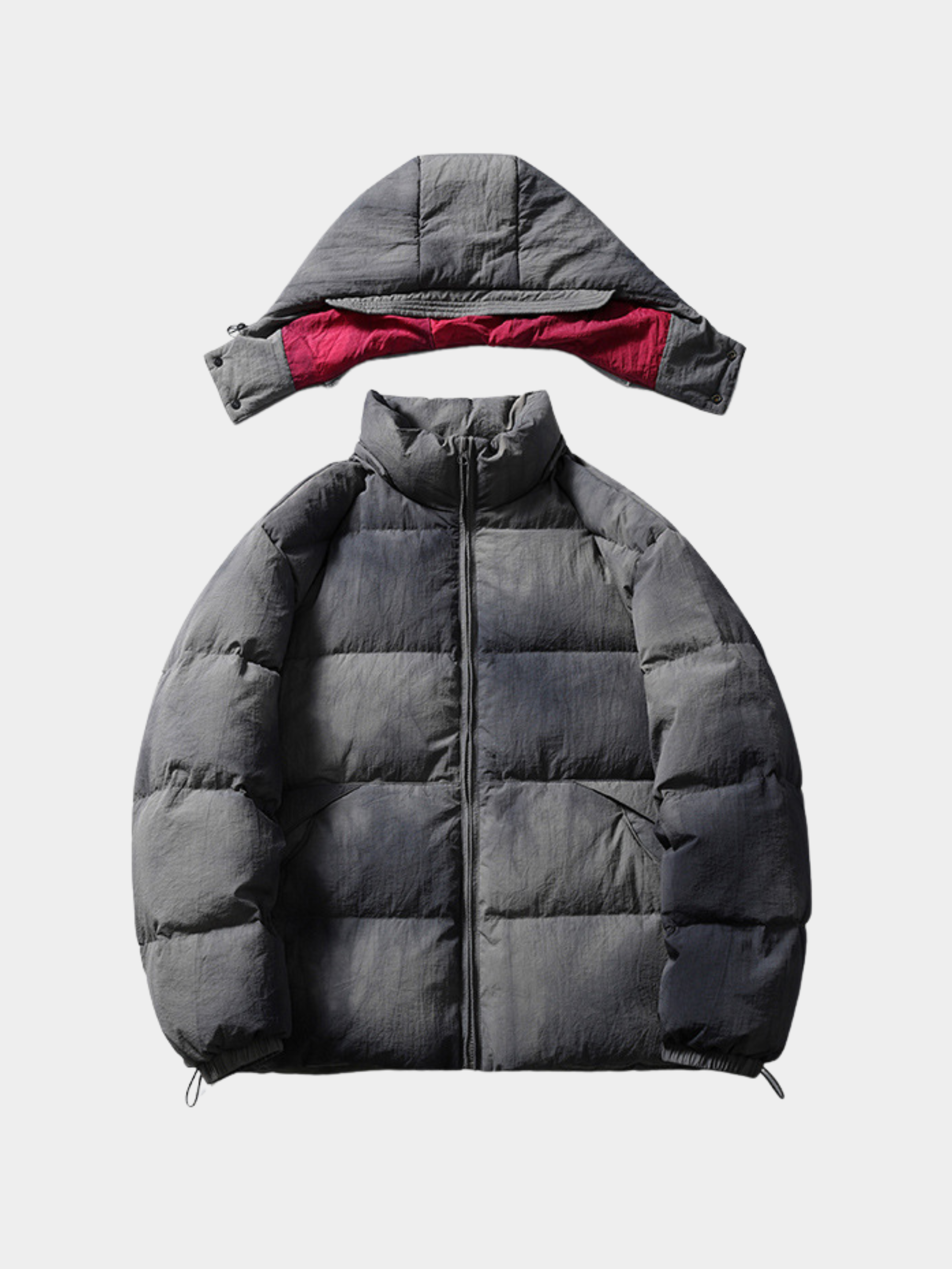 BluffTrail - Unisex 90% White Duck Down Tie-dye Detachable Hood Down Jacket GONGGAR SPORTS