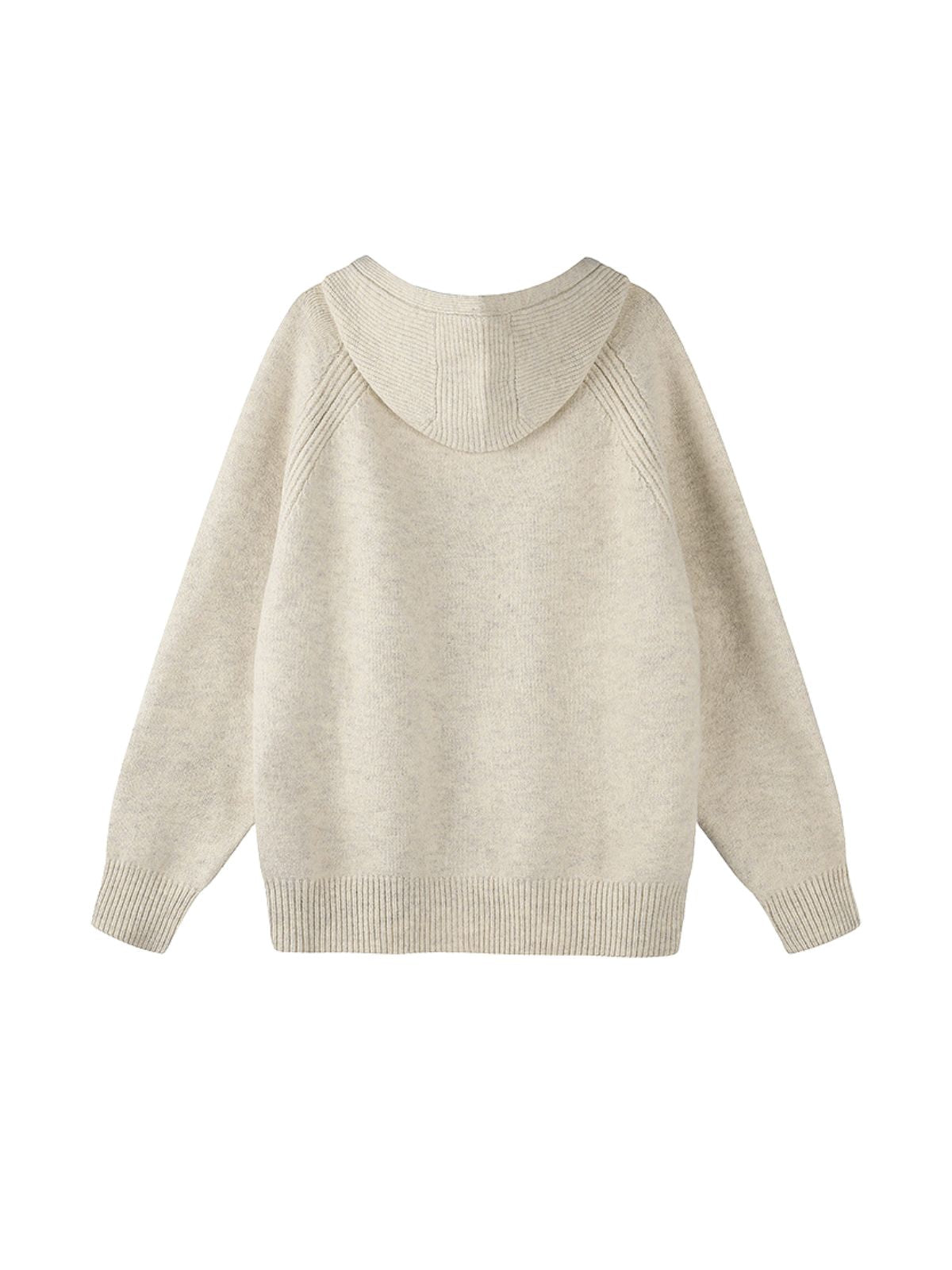 FrostDen - Unisex Wool-Blend Double-Zip Hooded Sweater