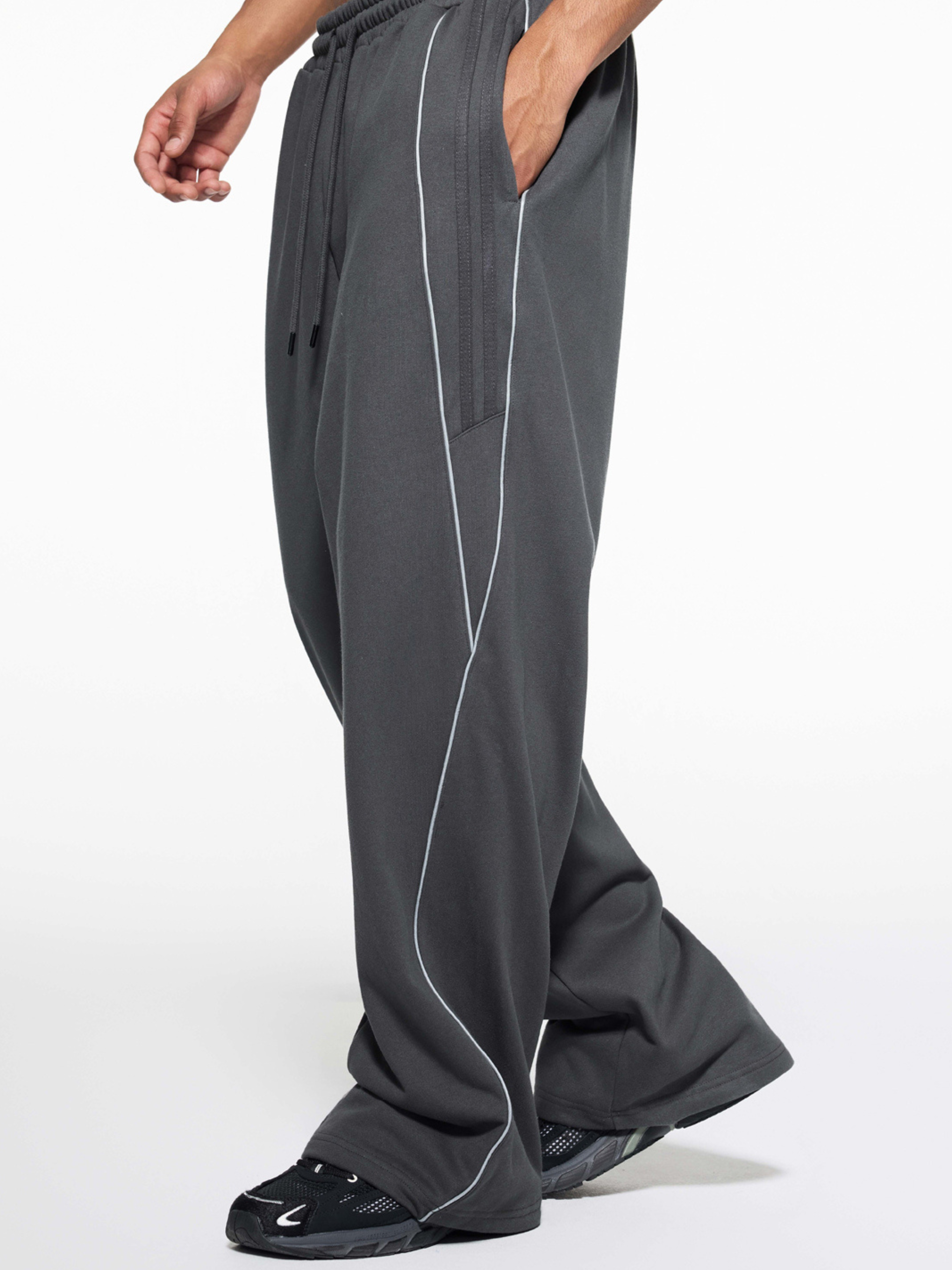 Thunderclaw - Reflective Stripe Straight-Leg Jogger Pants