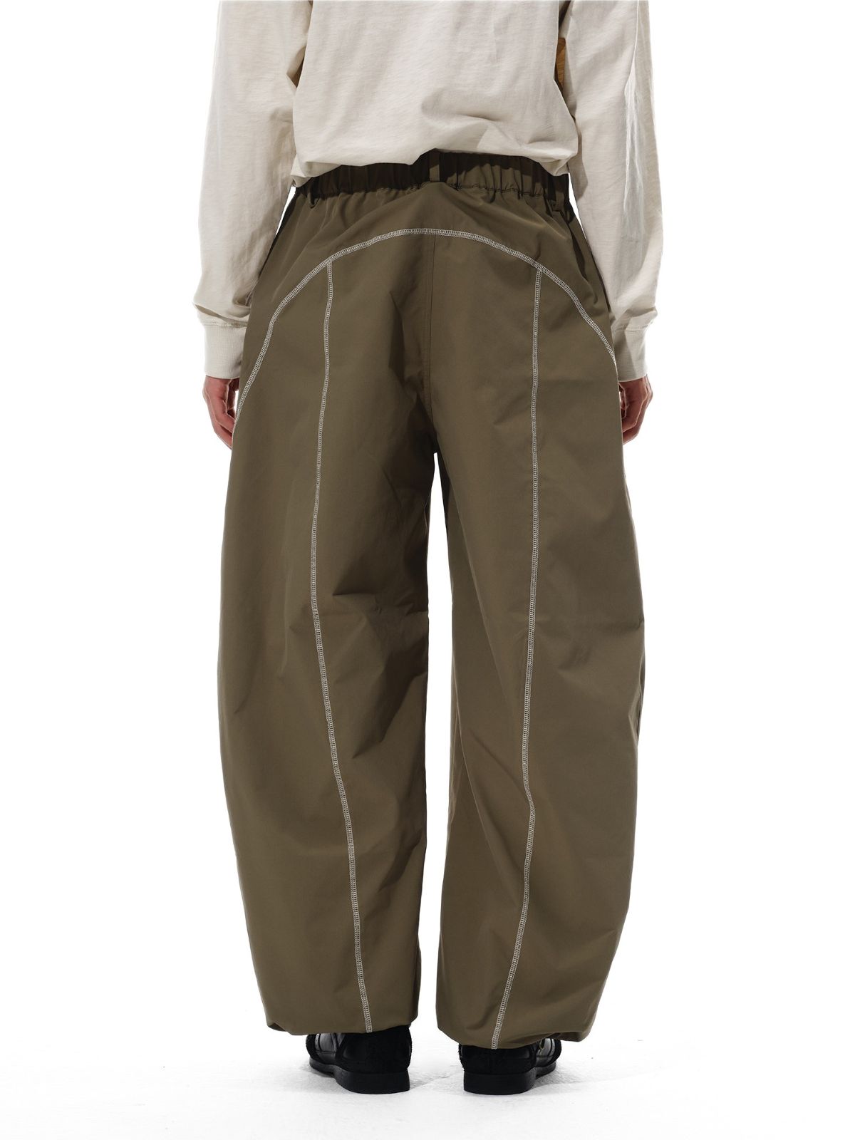 Cavefault - Water-Repellent Color-Block Curved-Leg Pants