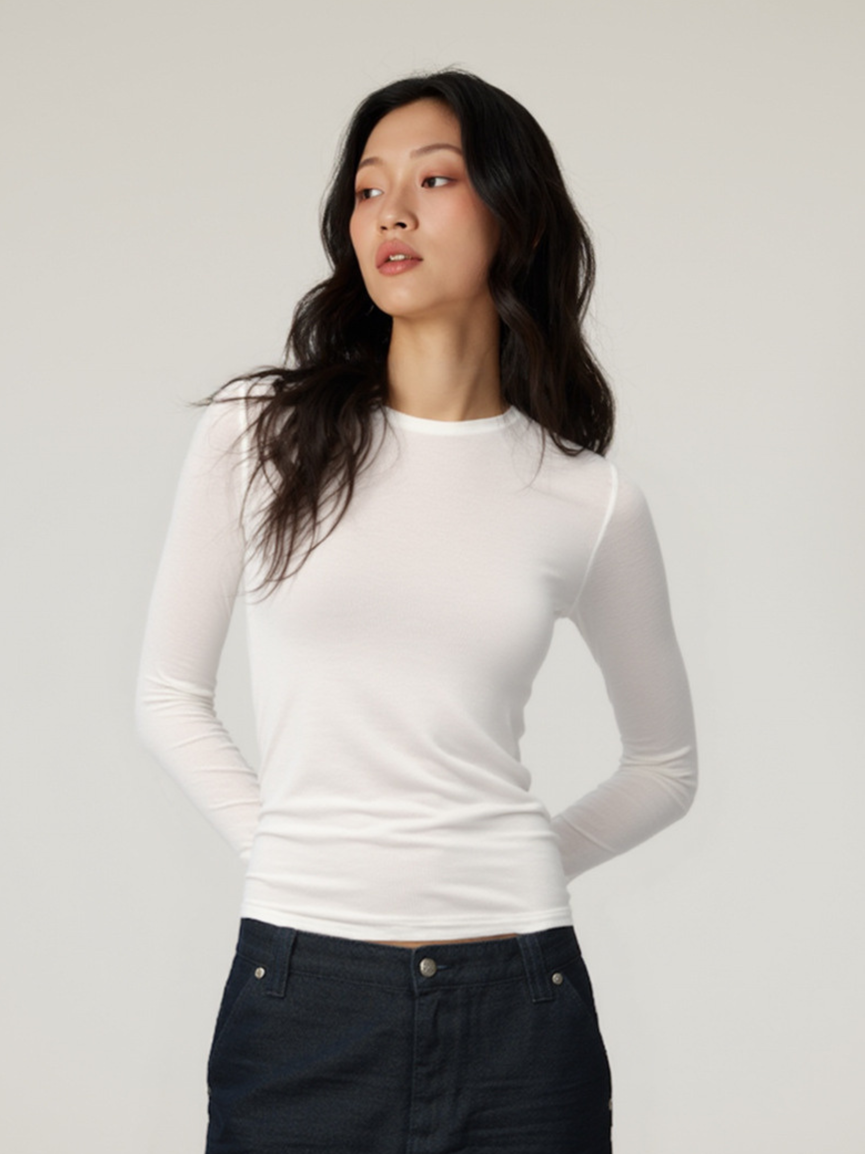 Boreal - Women's Tencel™ Wool Fitted Crew Neck Long Sleeve Top