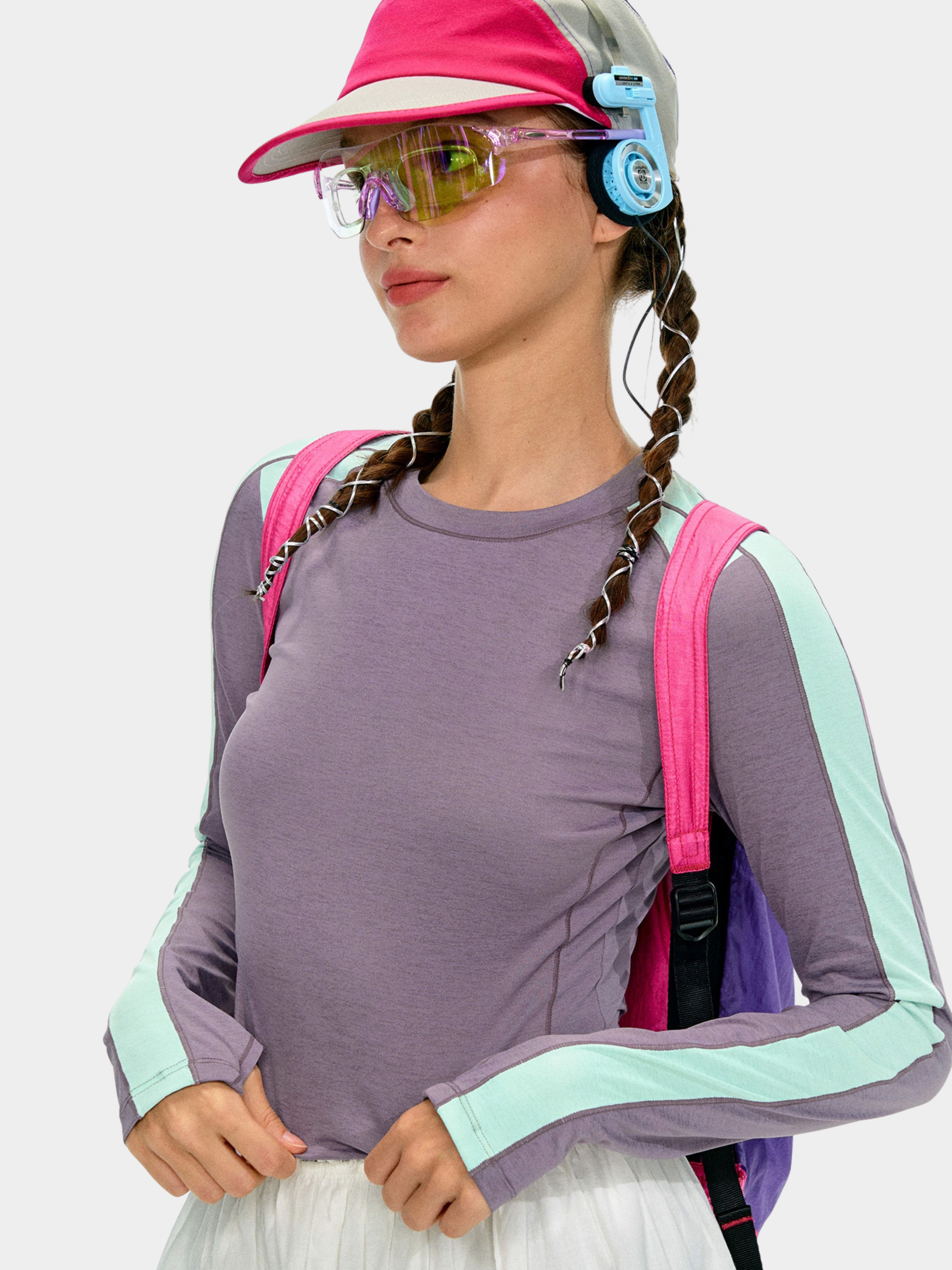 Moonfire - Moisture-Wicking Colorblock Fitted Base Layer Top