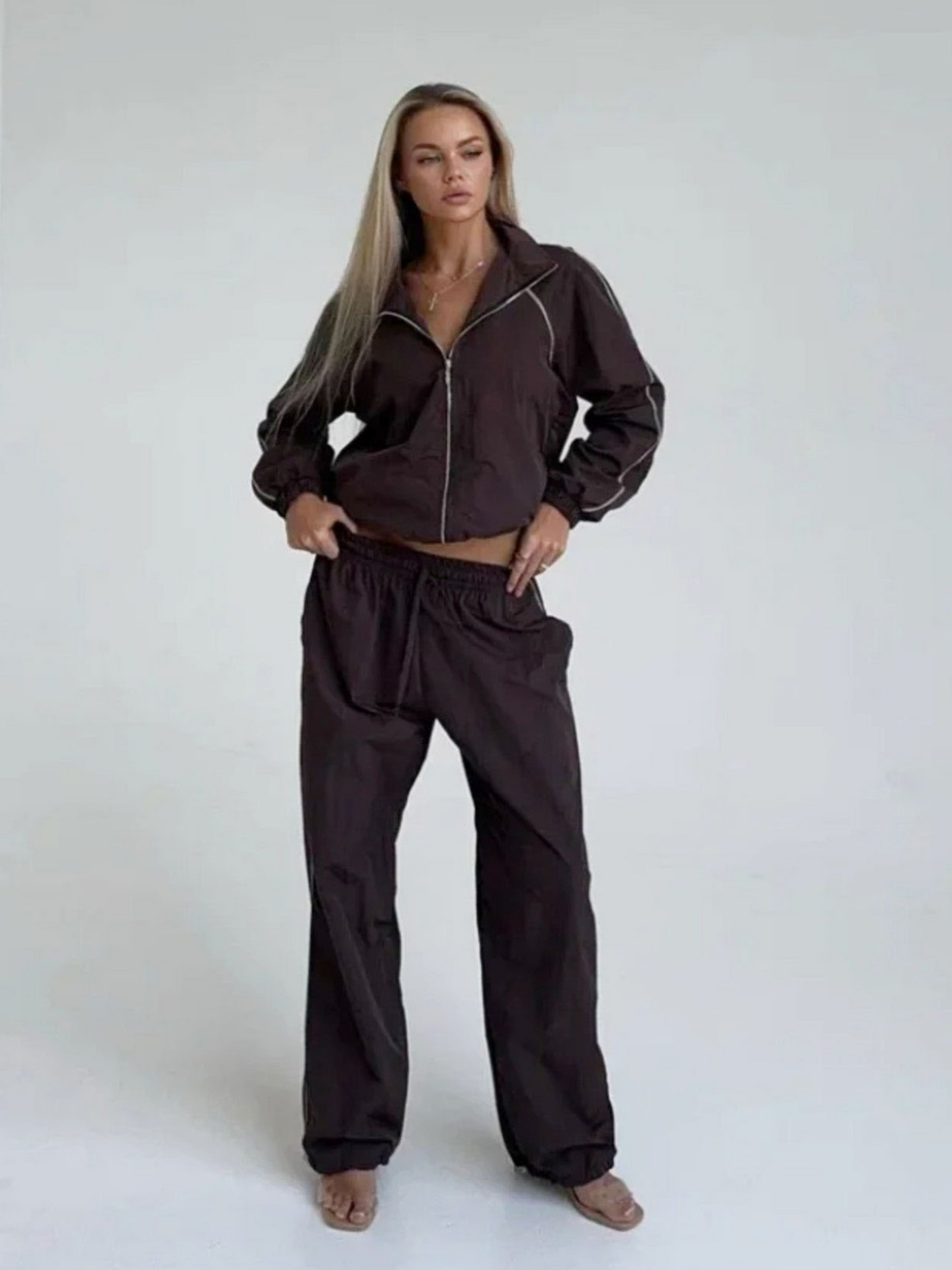 OwlLine - Women's Sporty Casual Streetwear Two-Piece Set GONGGAR SPORTS