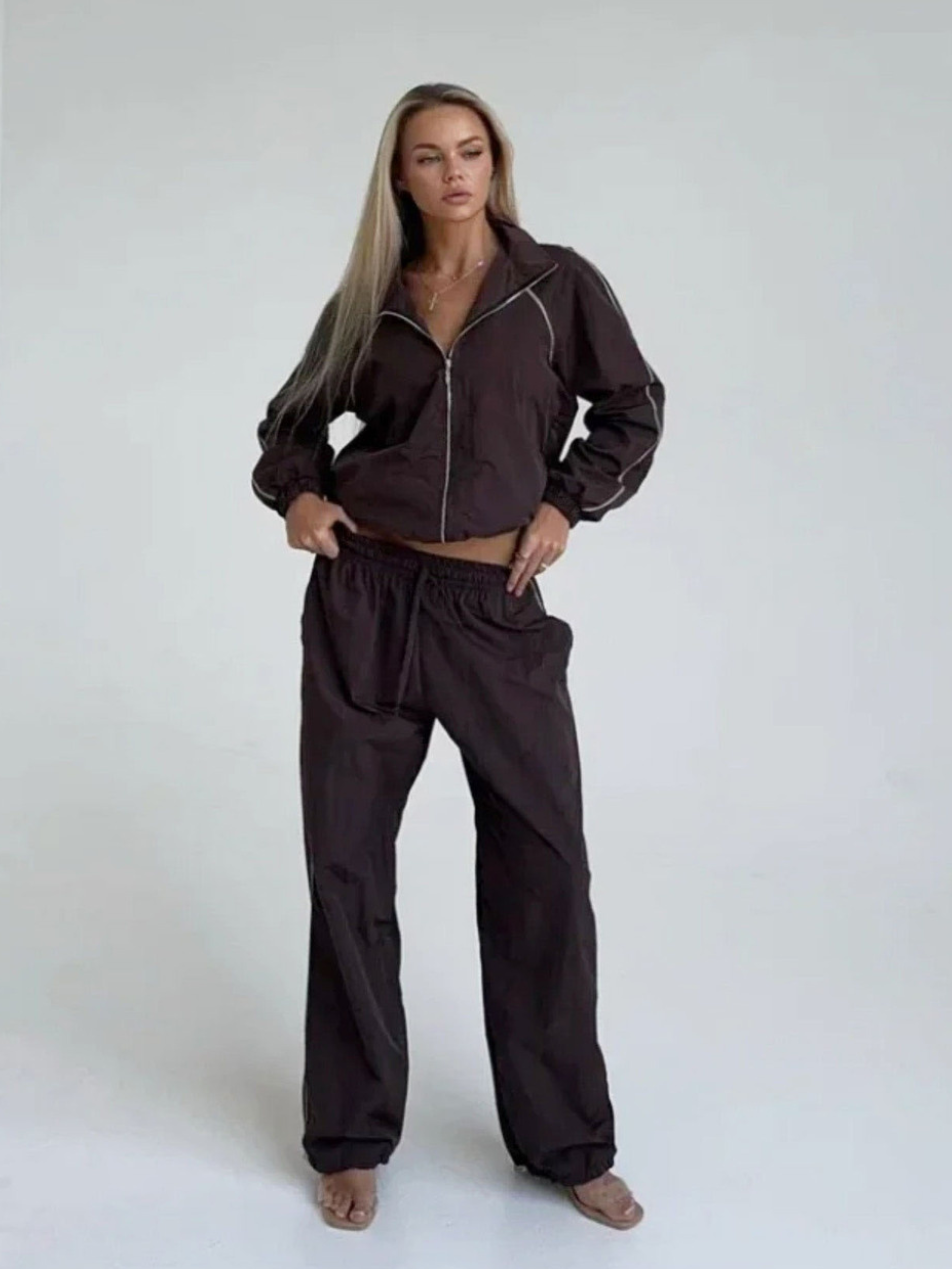 OwlLine - Women's Sporty Casual Streetwear Two-Piece Set GONGGAR SPORTS