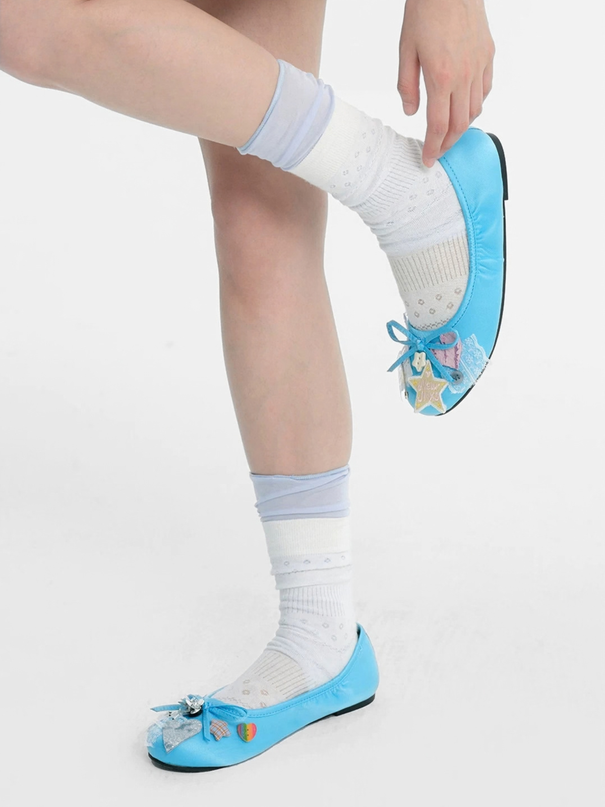 BowDrift - Bow Star Patchwork Ballet Flats