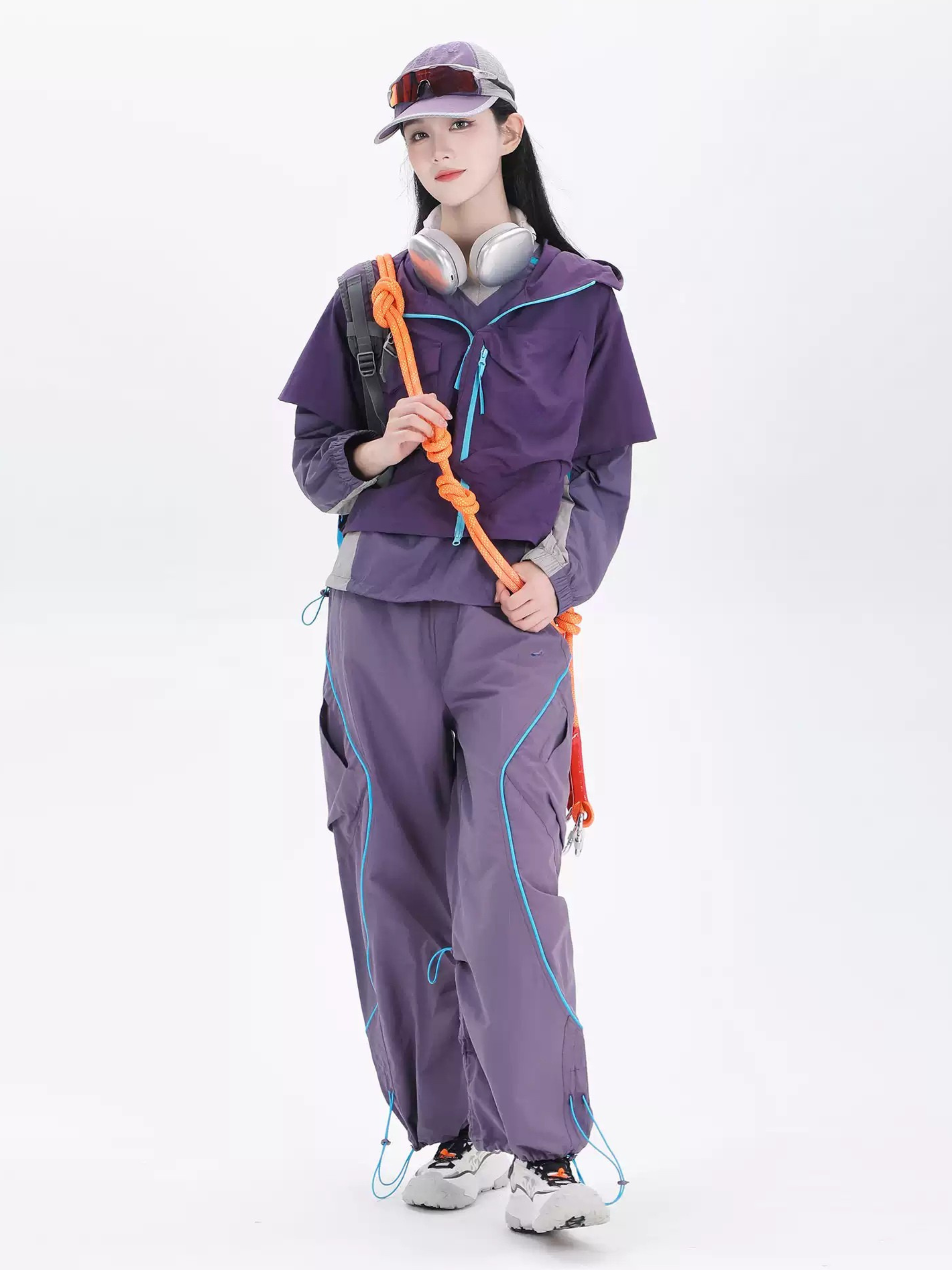 Moonshine - Women's Lightweight Elastic Waist Curved Panel Cargo Pants