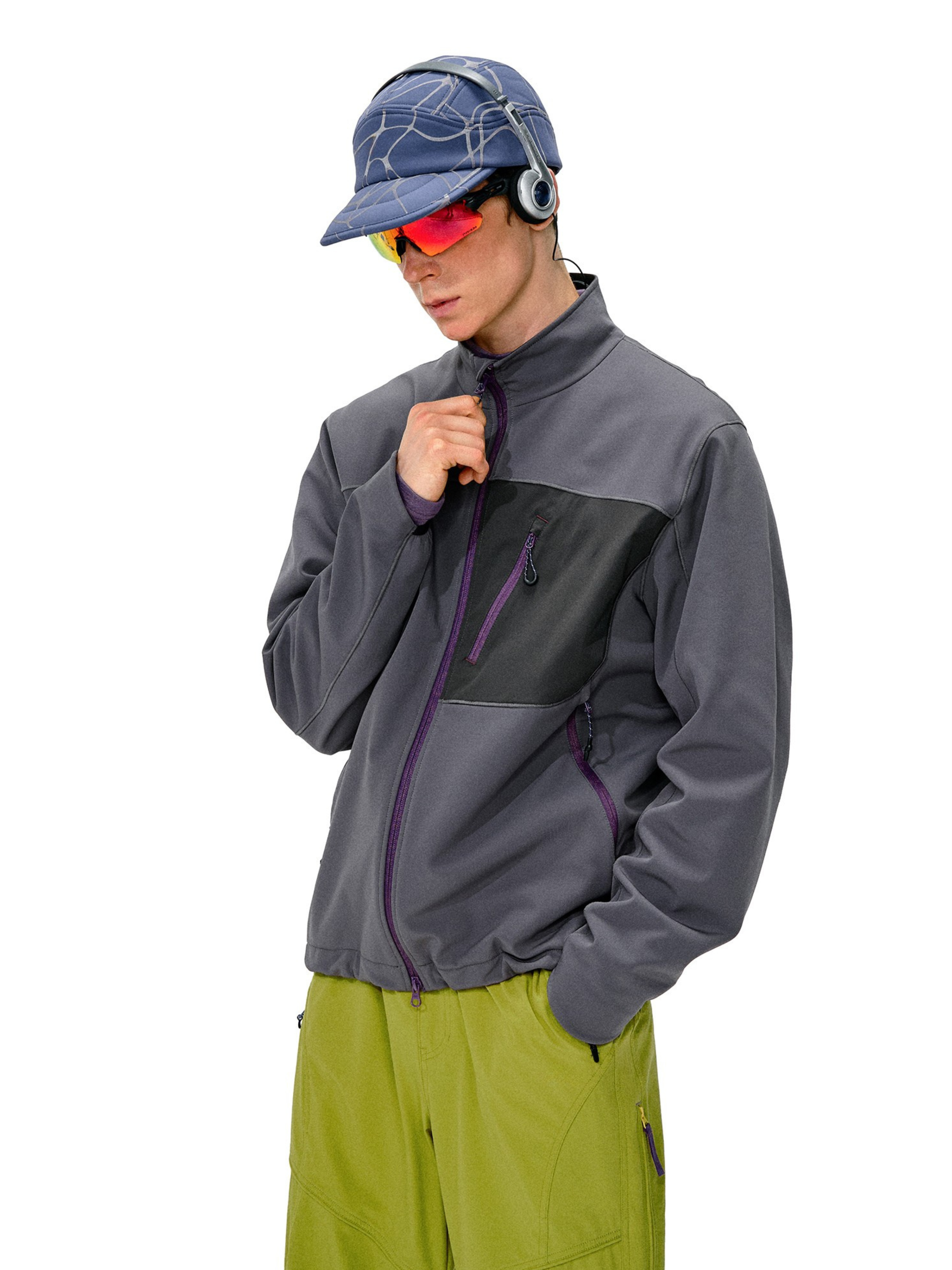 Driftcore - Unisex Colorblock Stand Collar Jacket