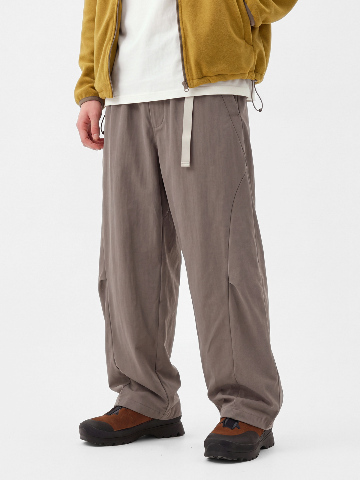 FlipMist - Stretch Elastic-Waist Straight-Leg Utility Pants
