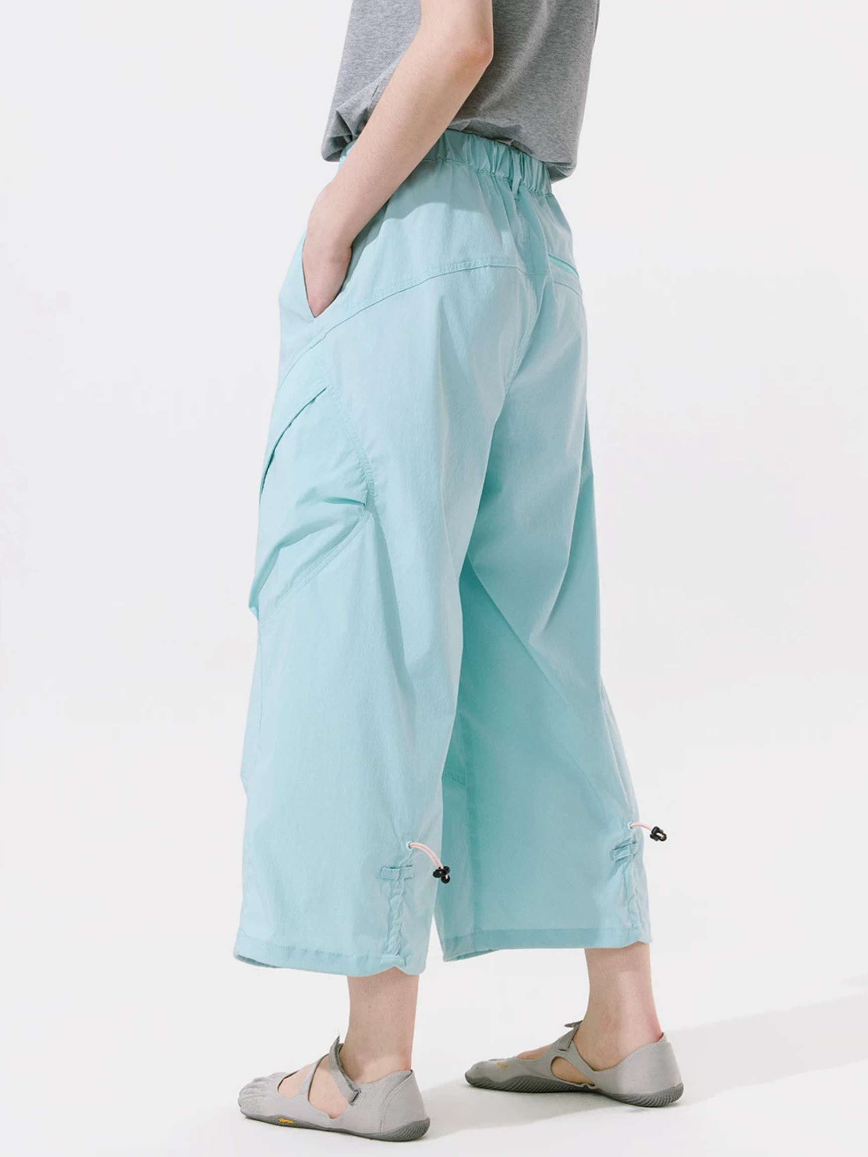 FoldDraw - Unisex Quick-Dry Adjustable Pleated Lightweight Cropped Pants