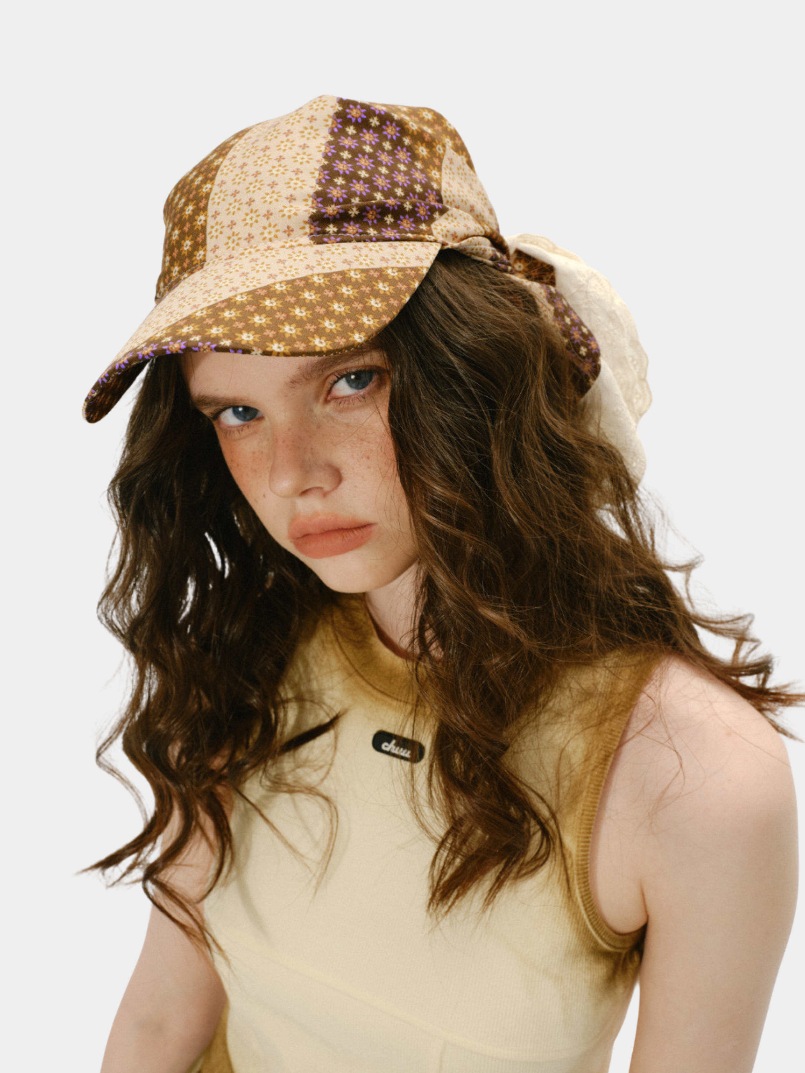 Driftstep - Patchwork Floral Sun Scarf Hat