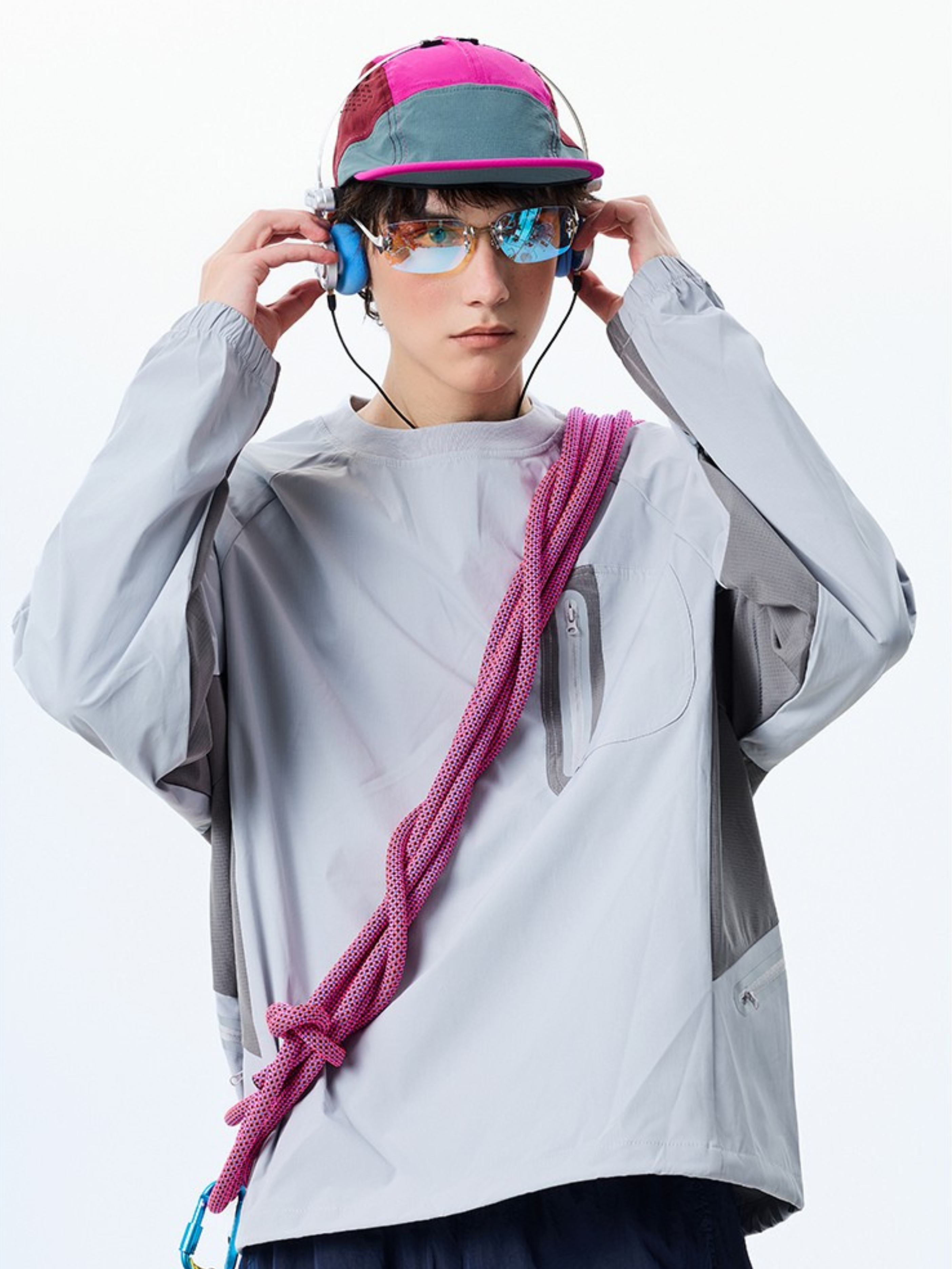 Mistral - Unisex Water-Repellent Reflective Zipper Long-Sleeve T-Shirt