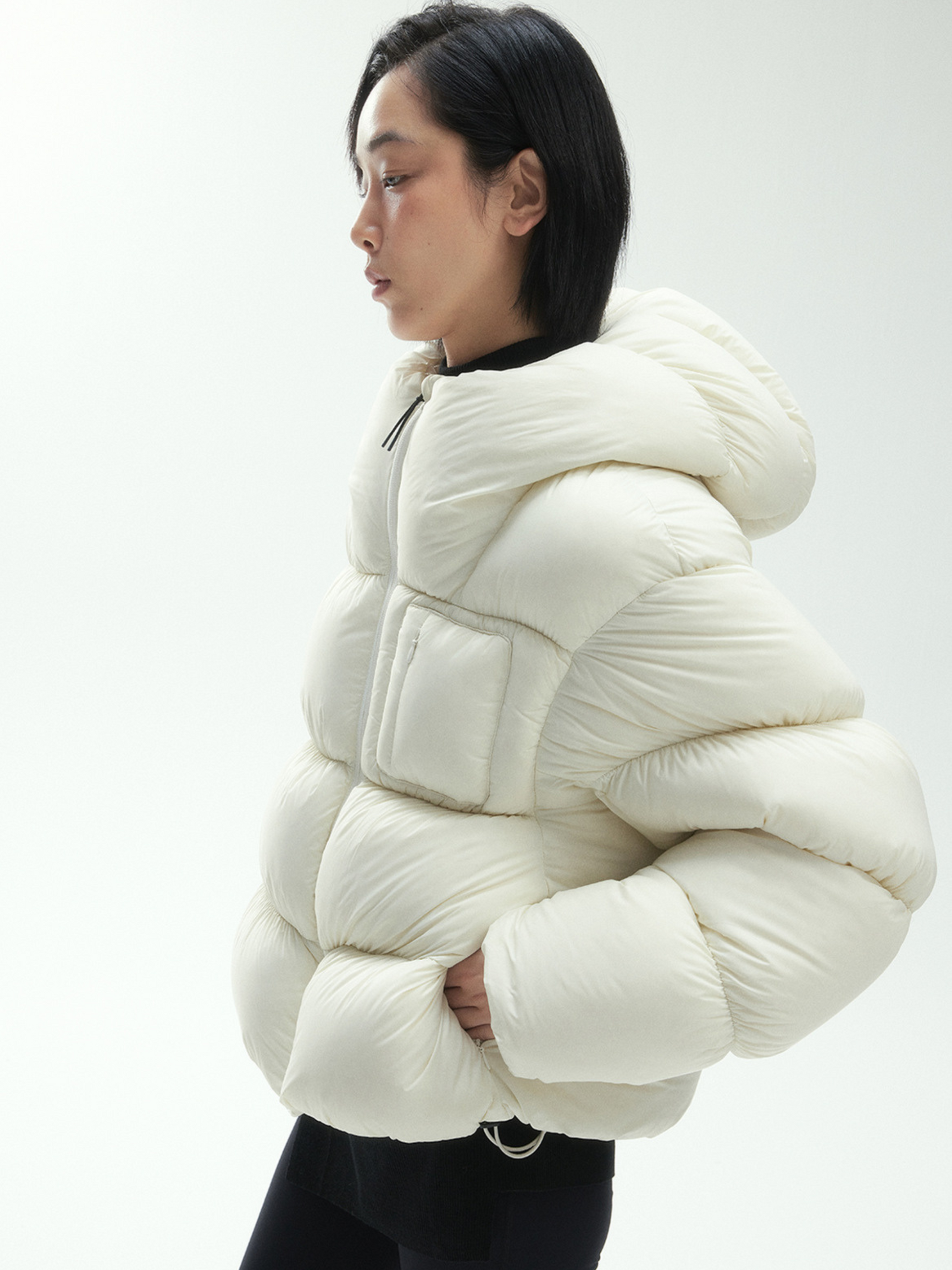 RavenScope - Women’s  90% White Duck Down Puffer Hooded Jacket GONGGAR SPORTS