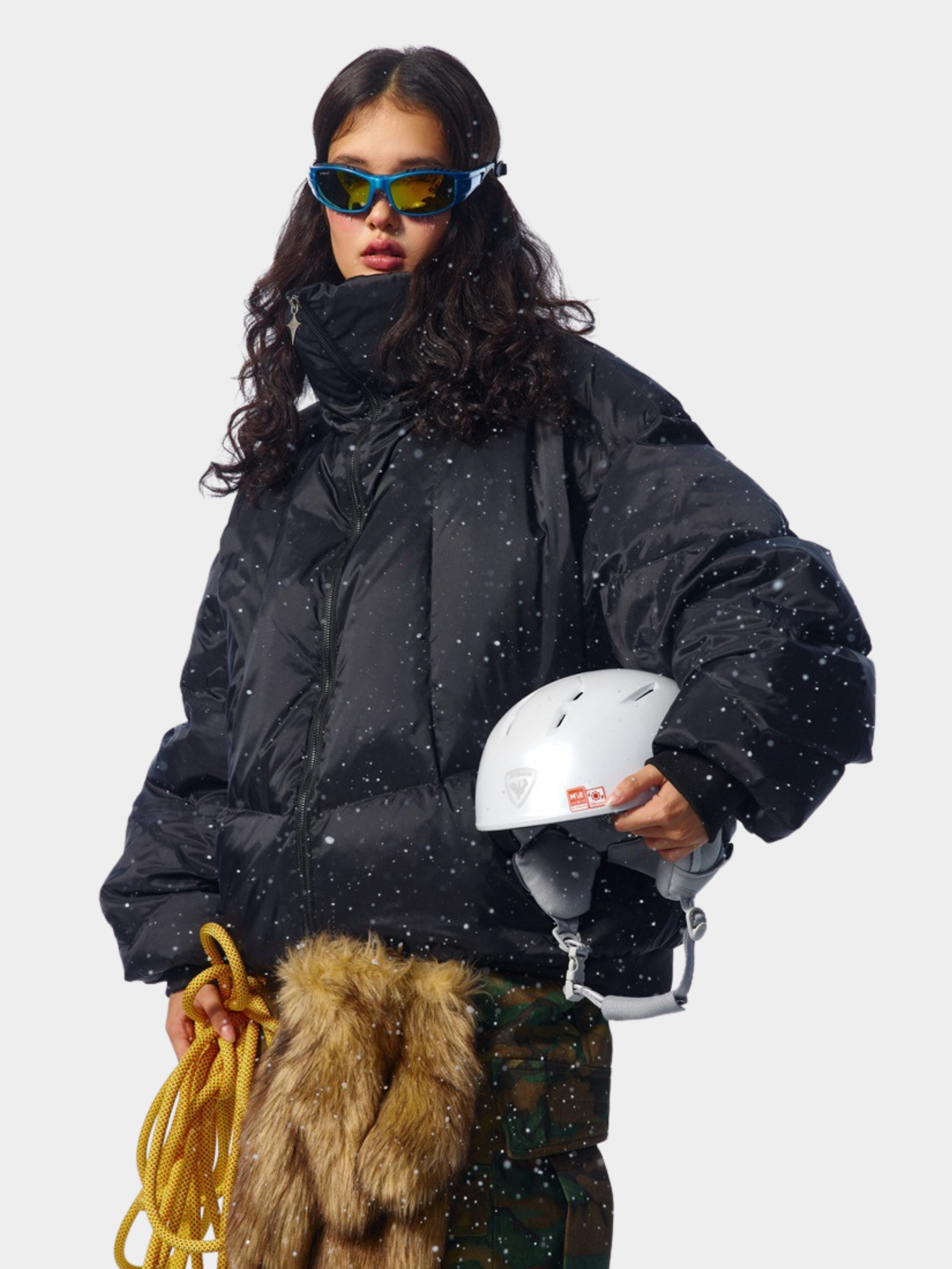 RavenDash - Women‘s 90% White Duck Down High Collar Puffer Jacket GONGGAR SPORTS