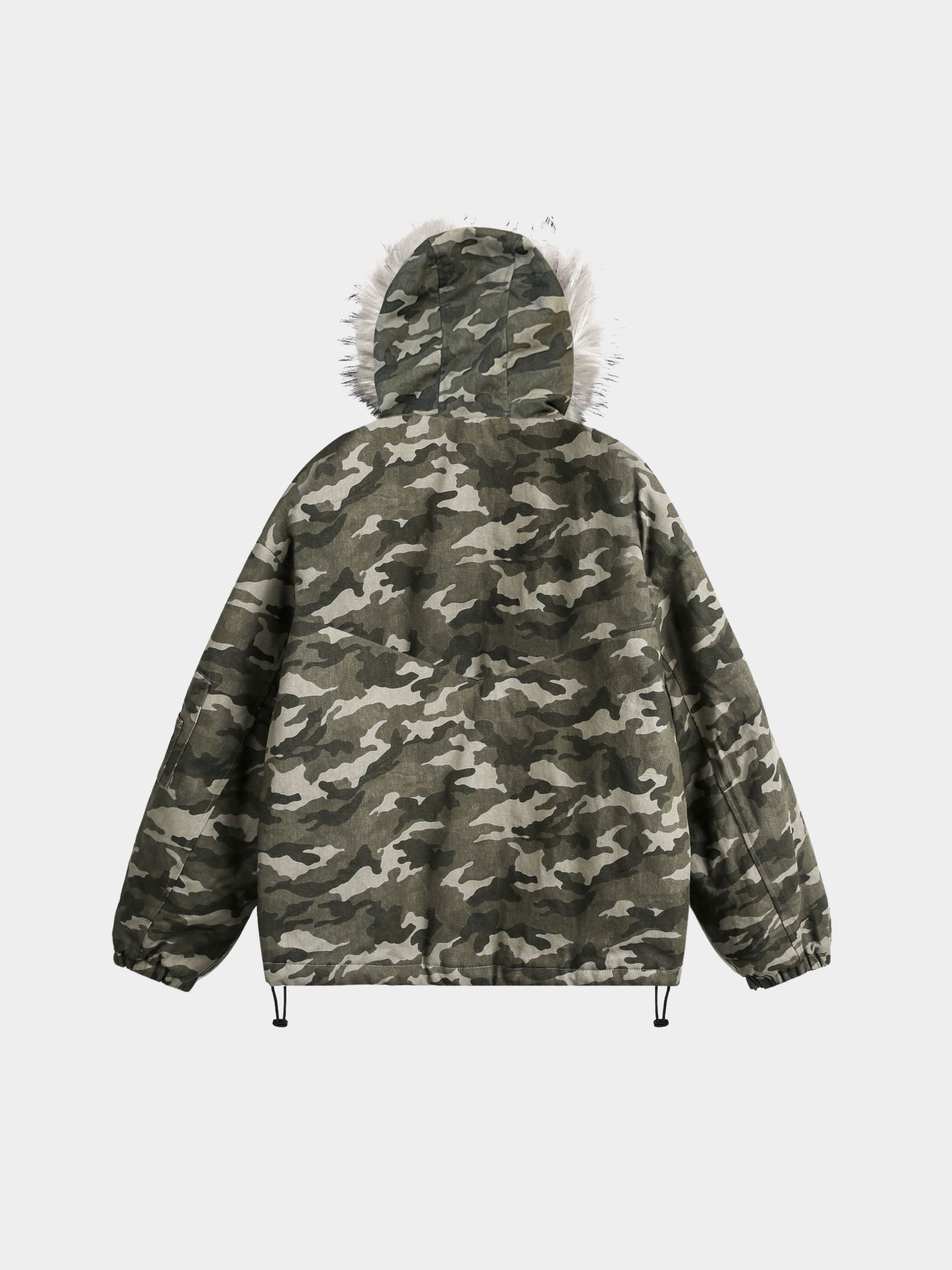 BoulderBase - Women's Camo Fur Collar Cotton Jacket GONGGAR SPORTS