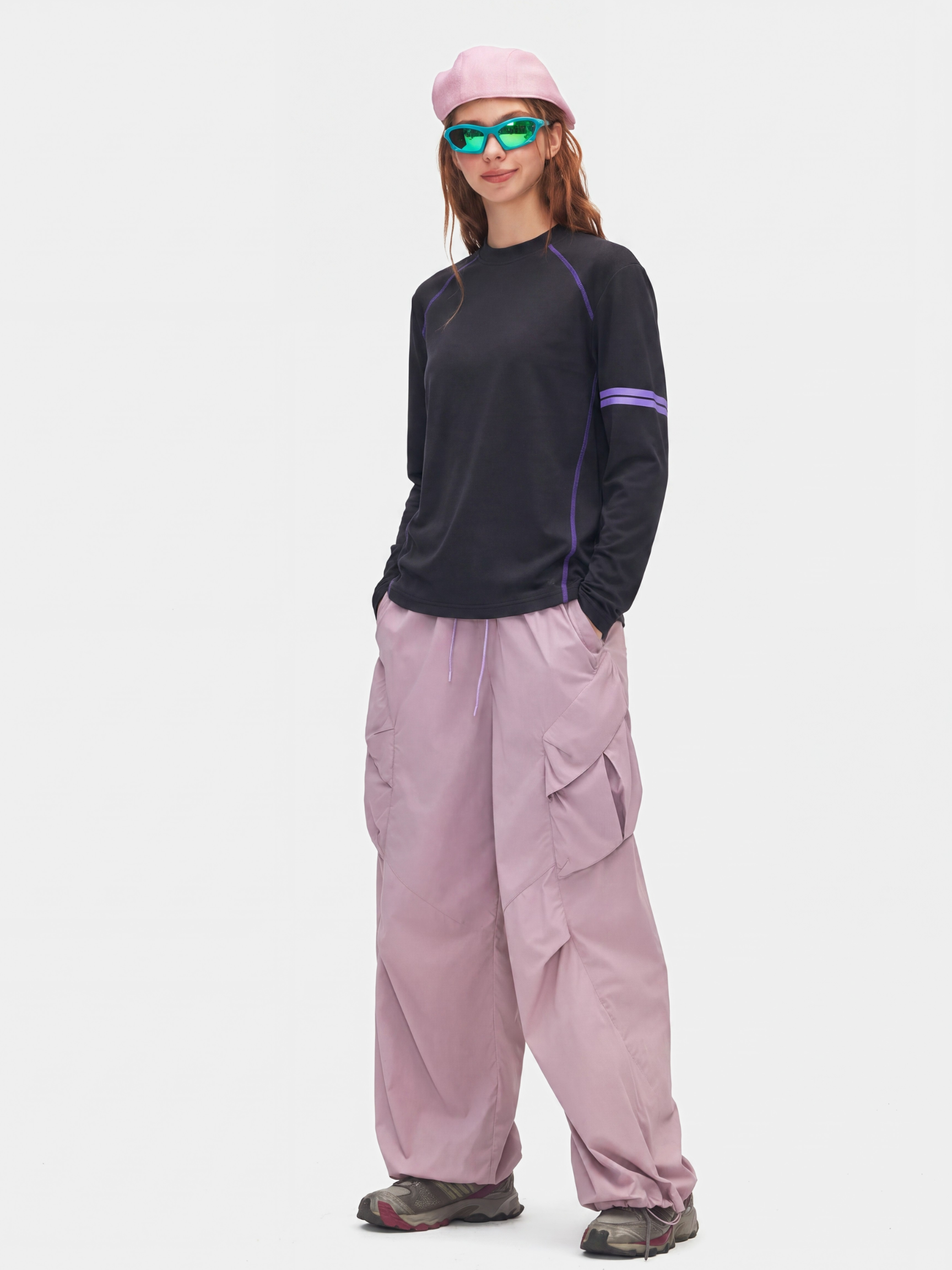 QuietMove - Unisex Crew Neck Long Sleeve Athletic T-Shirt