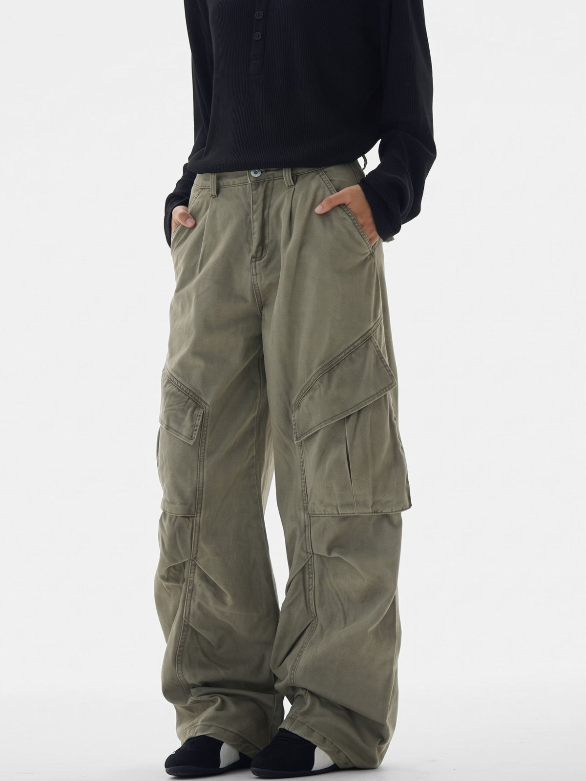 WideDrift - Abrasion-Resistant Multi-Pocket Cotton Cargo Pants