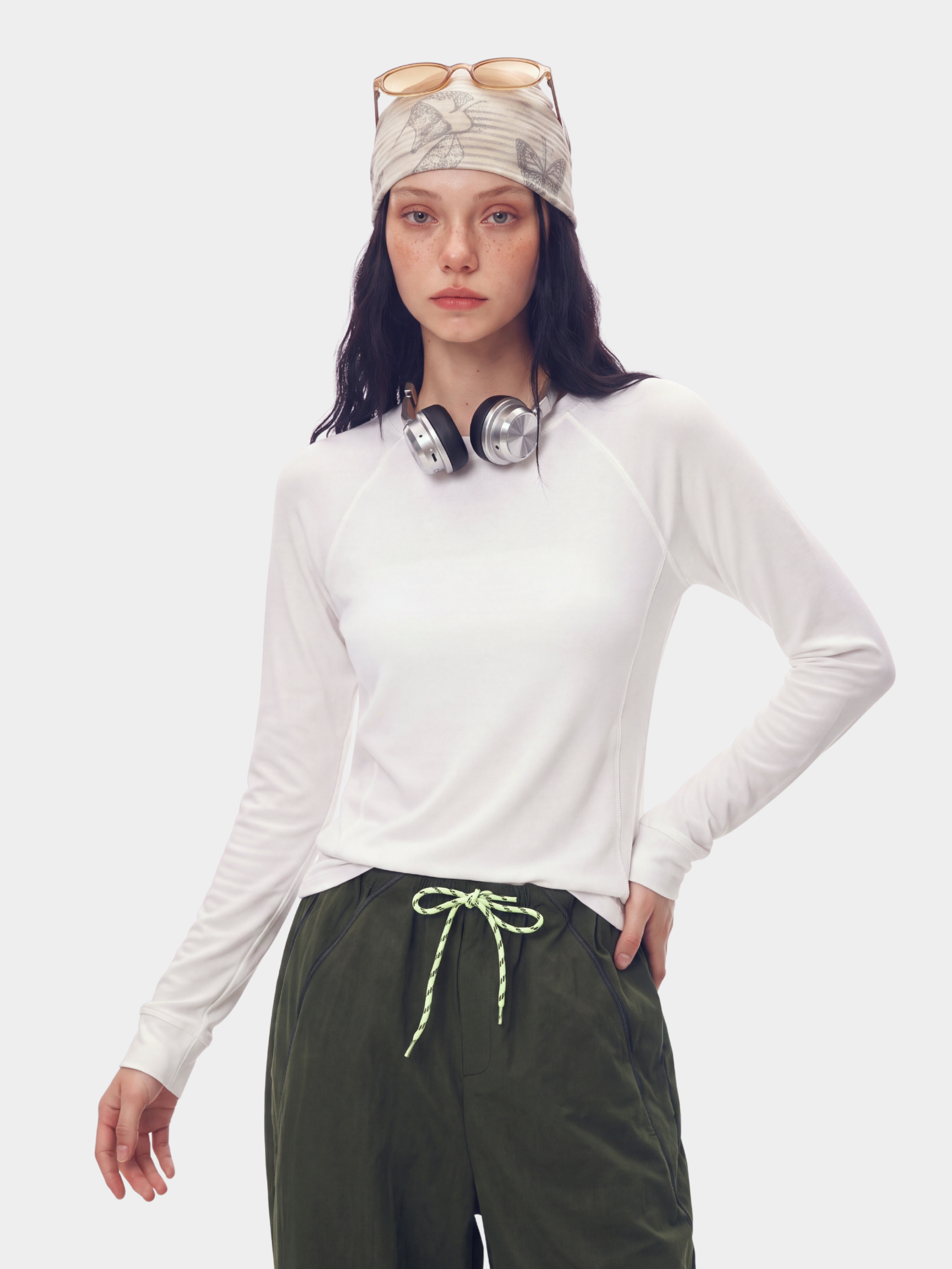 StitchFit - Women's Contrast Stitch Slim Fit Quick-Dry Long Sleeve Top
